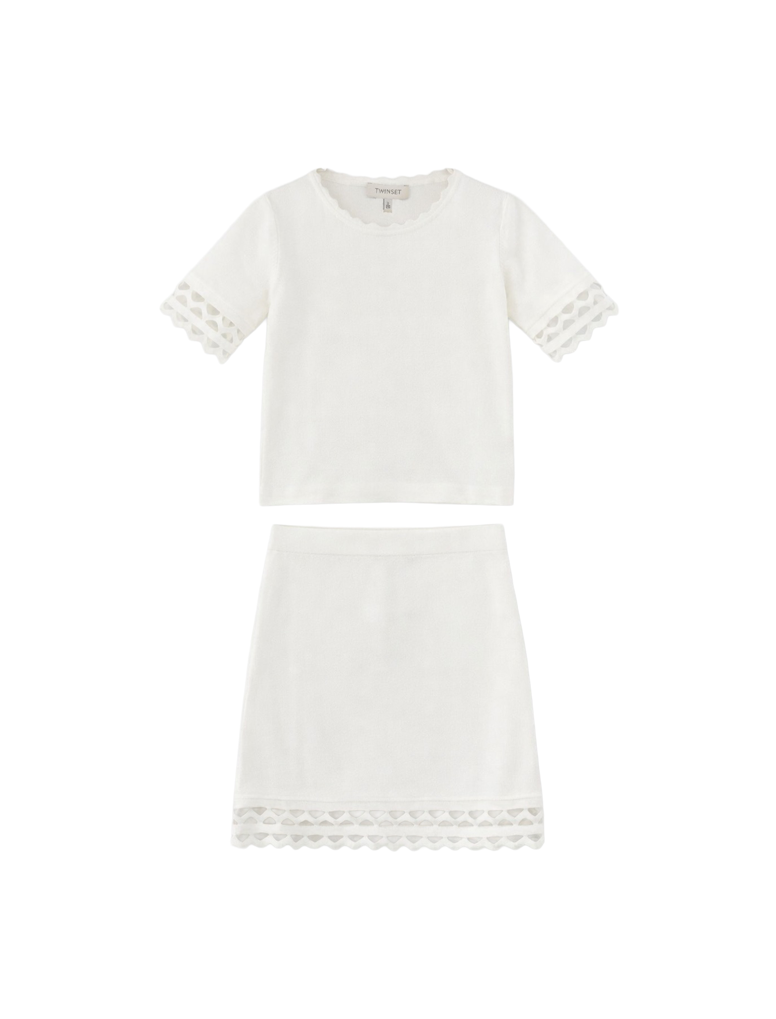 2-piece zig-zag pattern dress