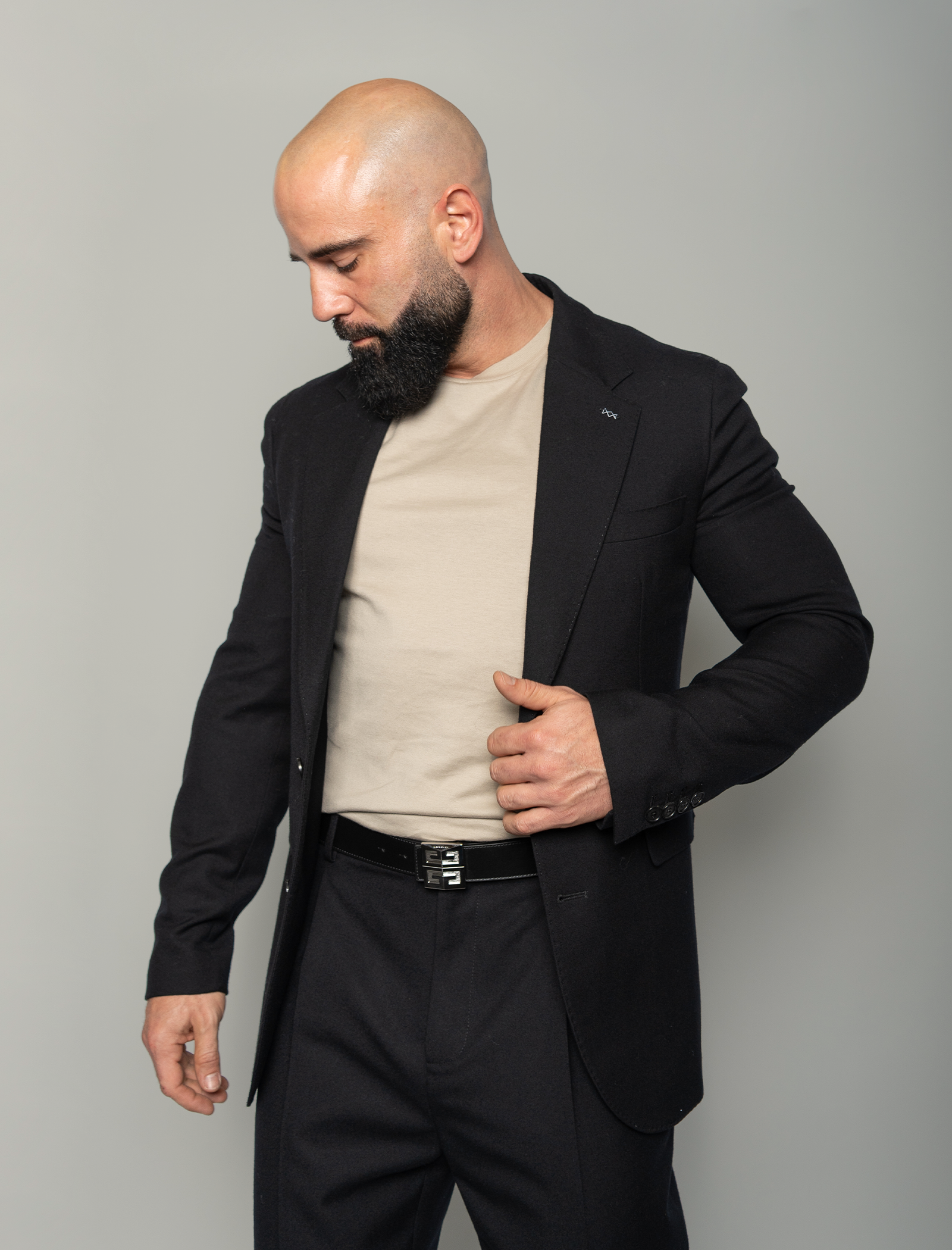 Single breasted wool jacket