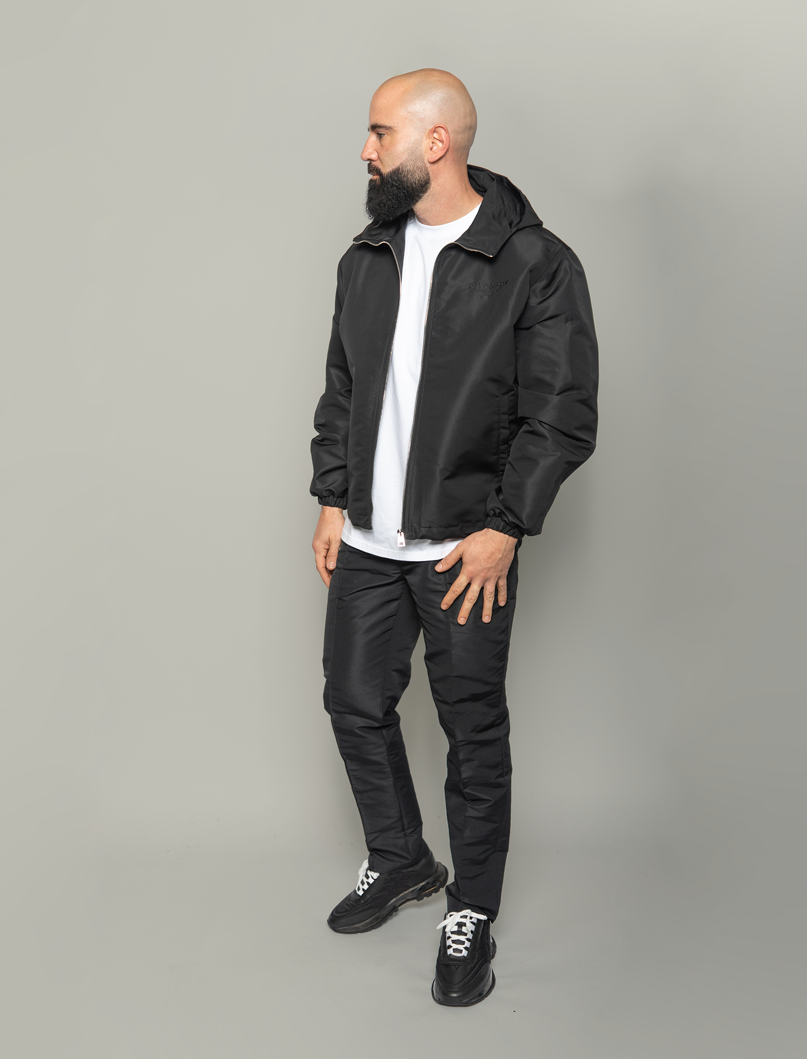 Stamp embroidery trousers