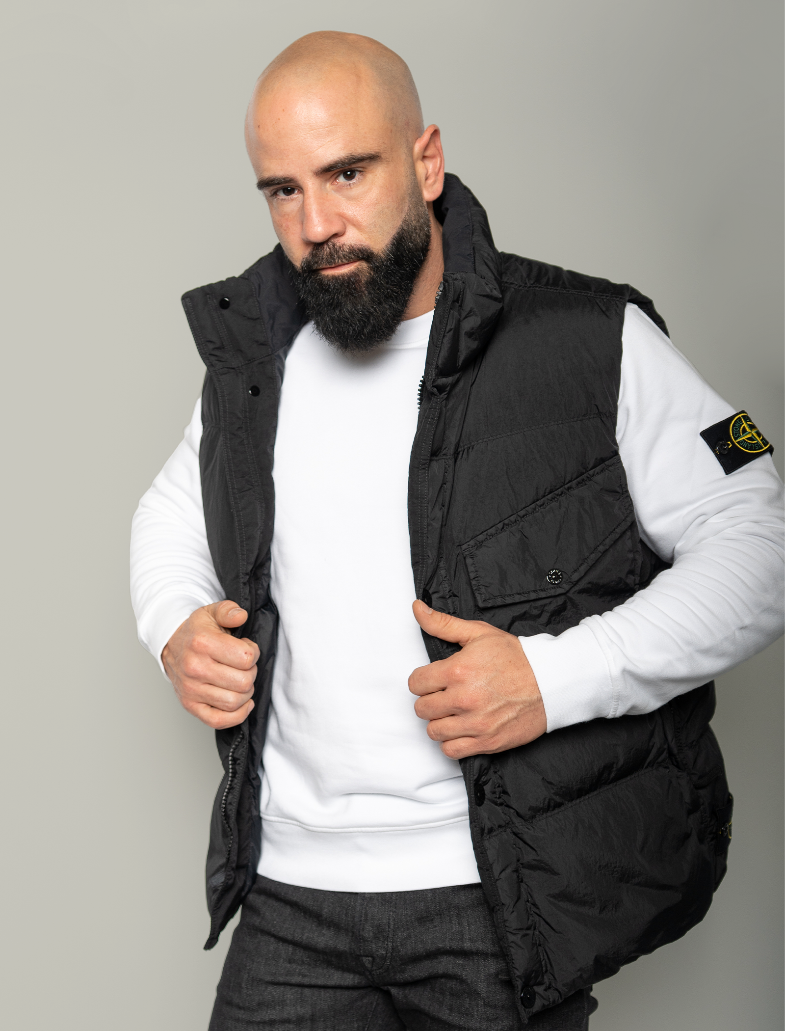 Crinkle Reps padded bodywarmer