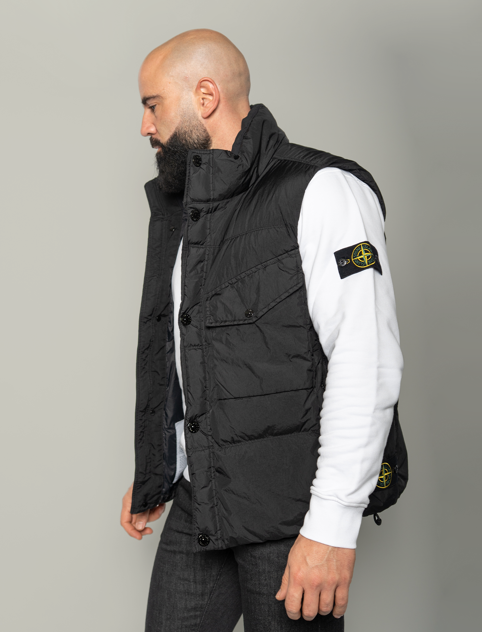Crinkle Reps padded bodywarmer