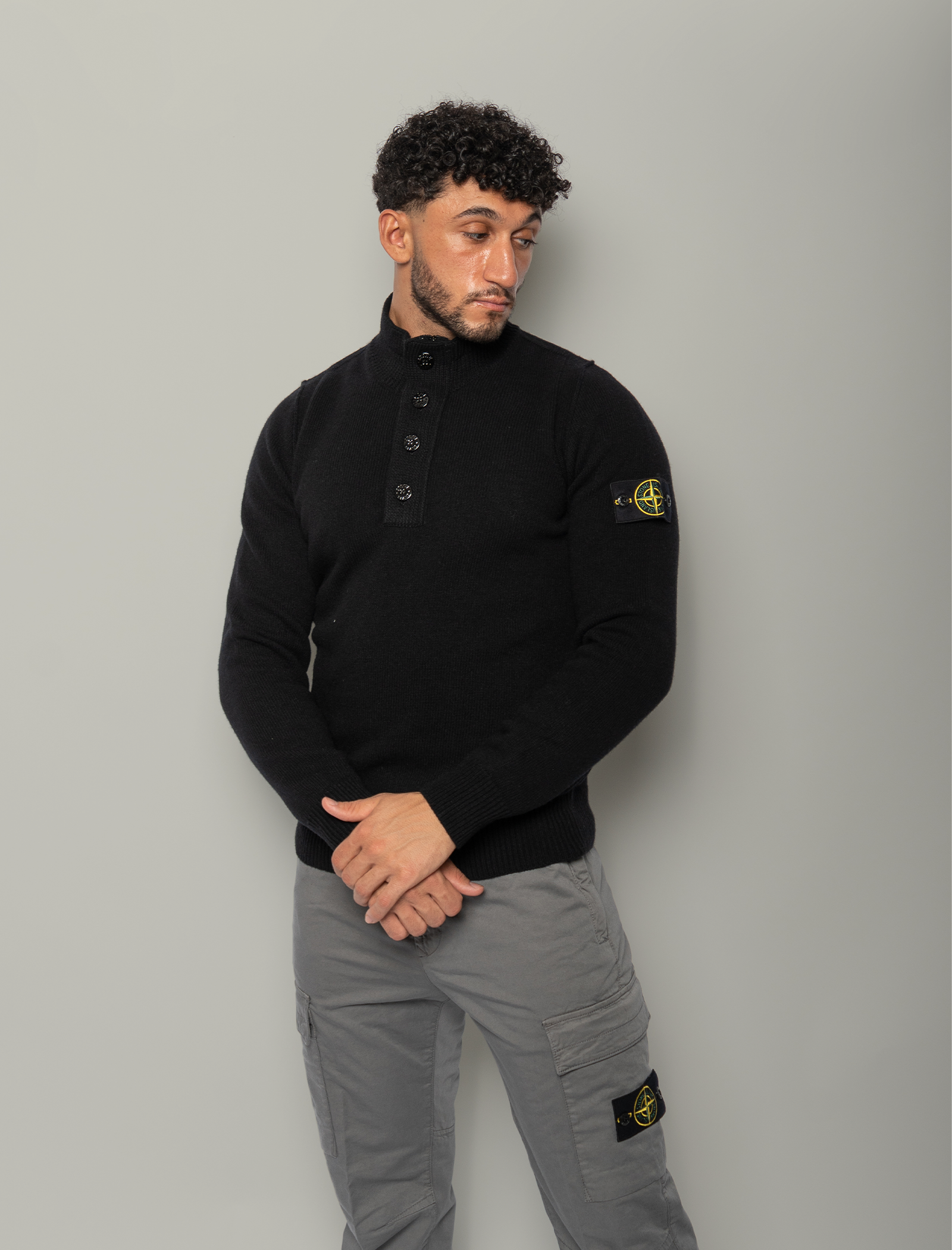Half-zip lambswool jumper