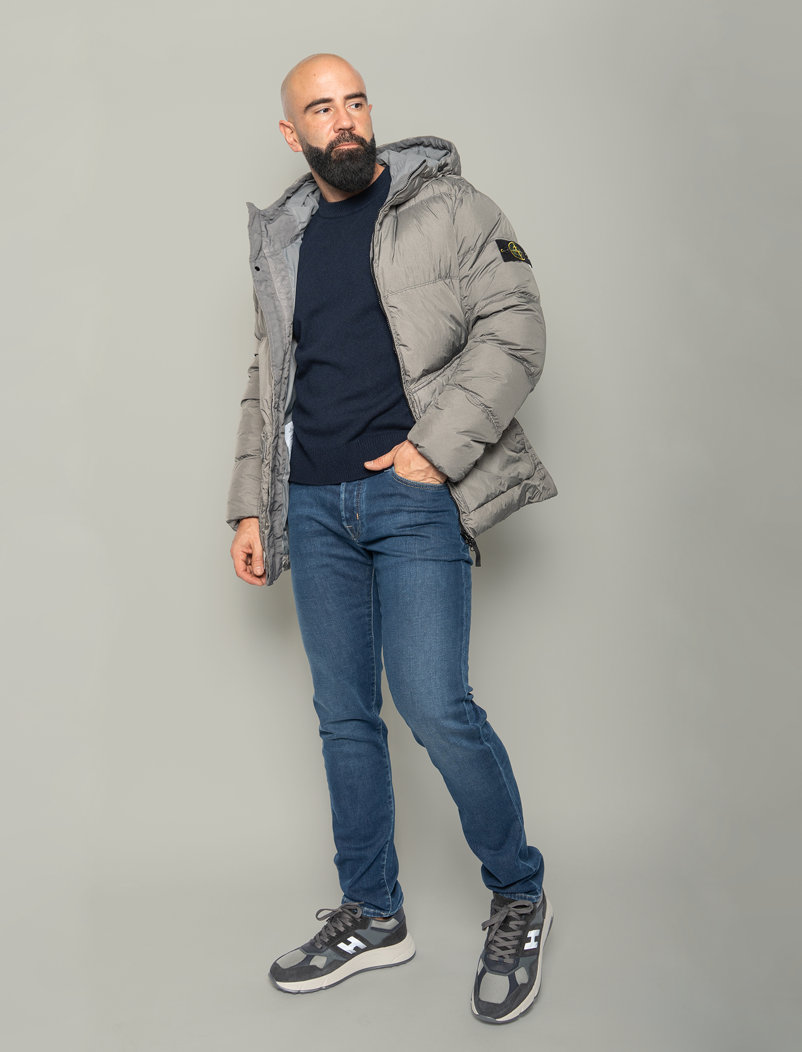 Crinkle Reps NY padded jacket