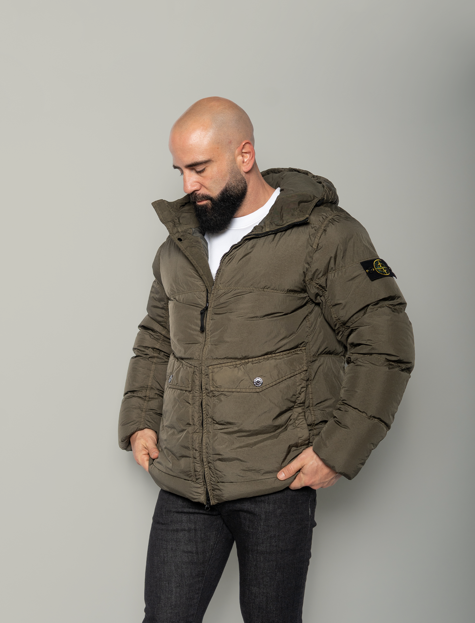 Crinkle Reps NY padded jacket
