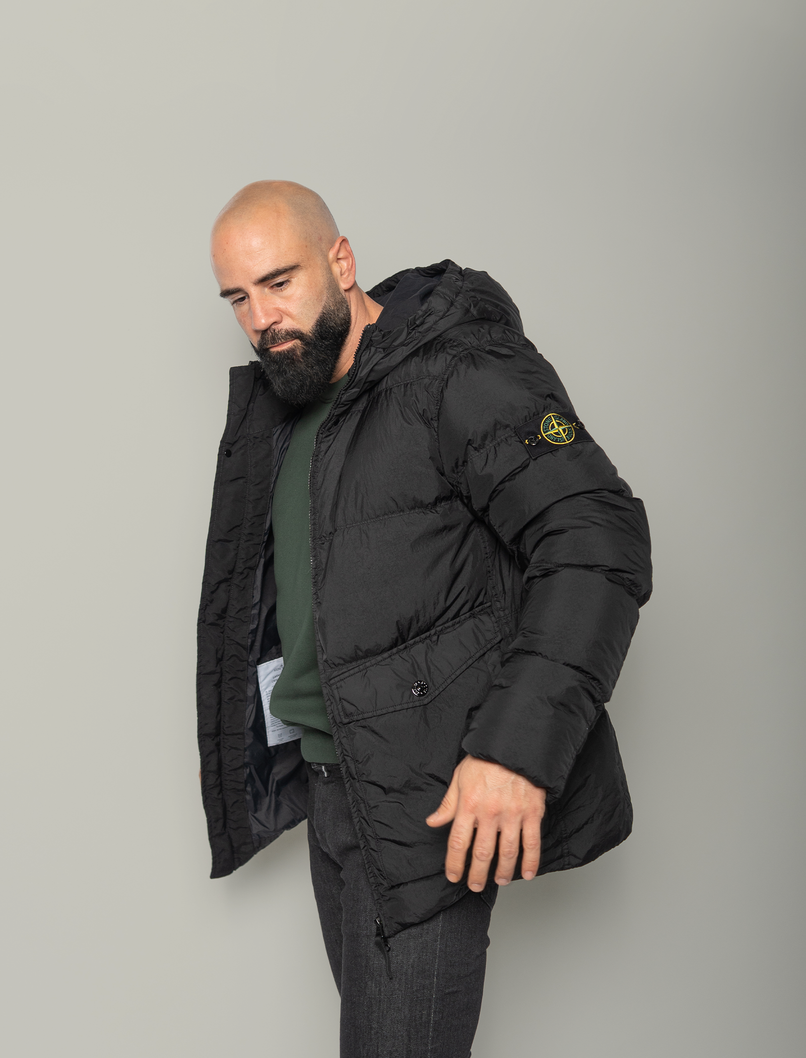 Crinkle Reps NY padded jacket