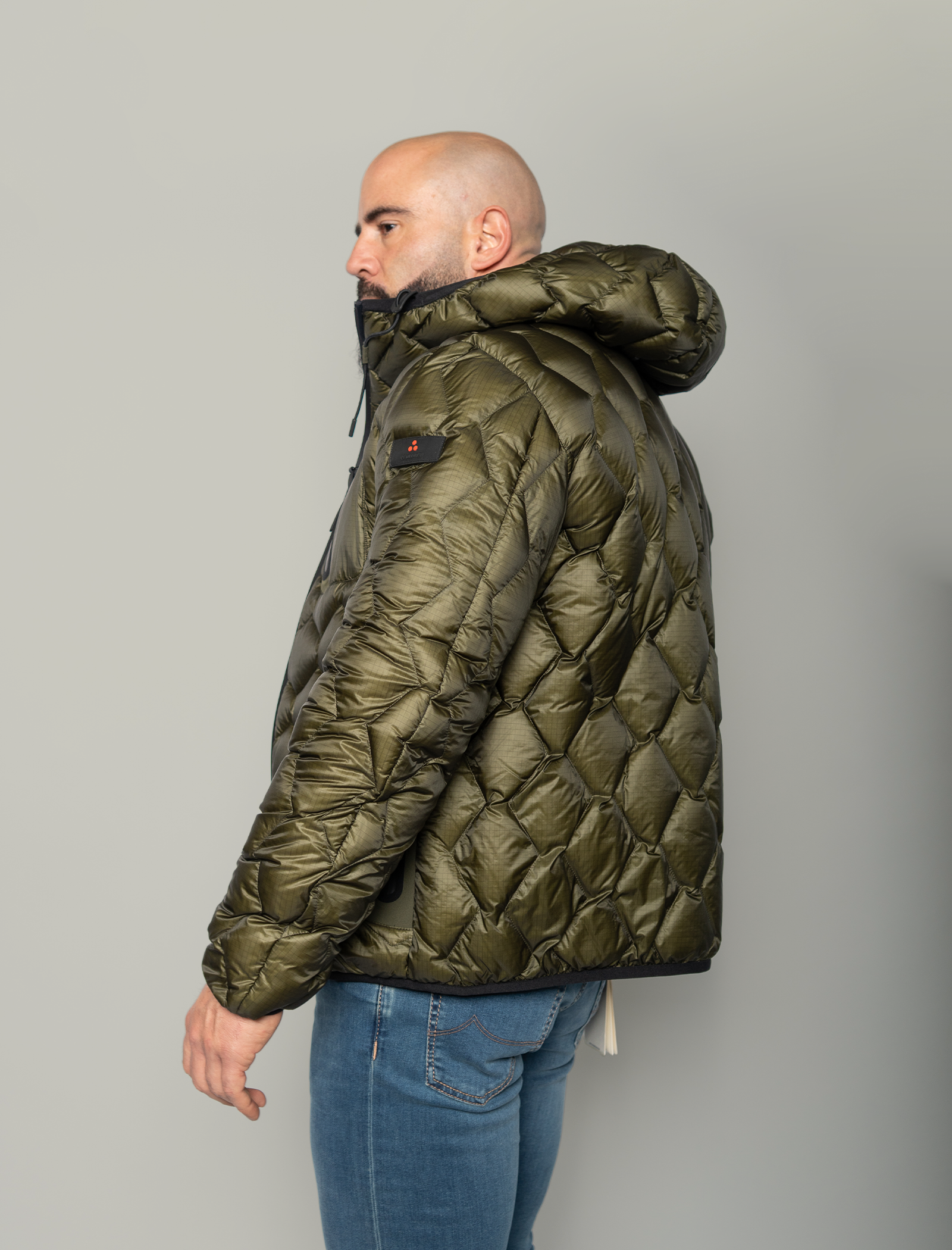 Weiwei geometric down jacket