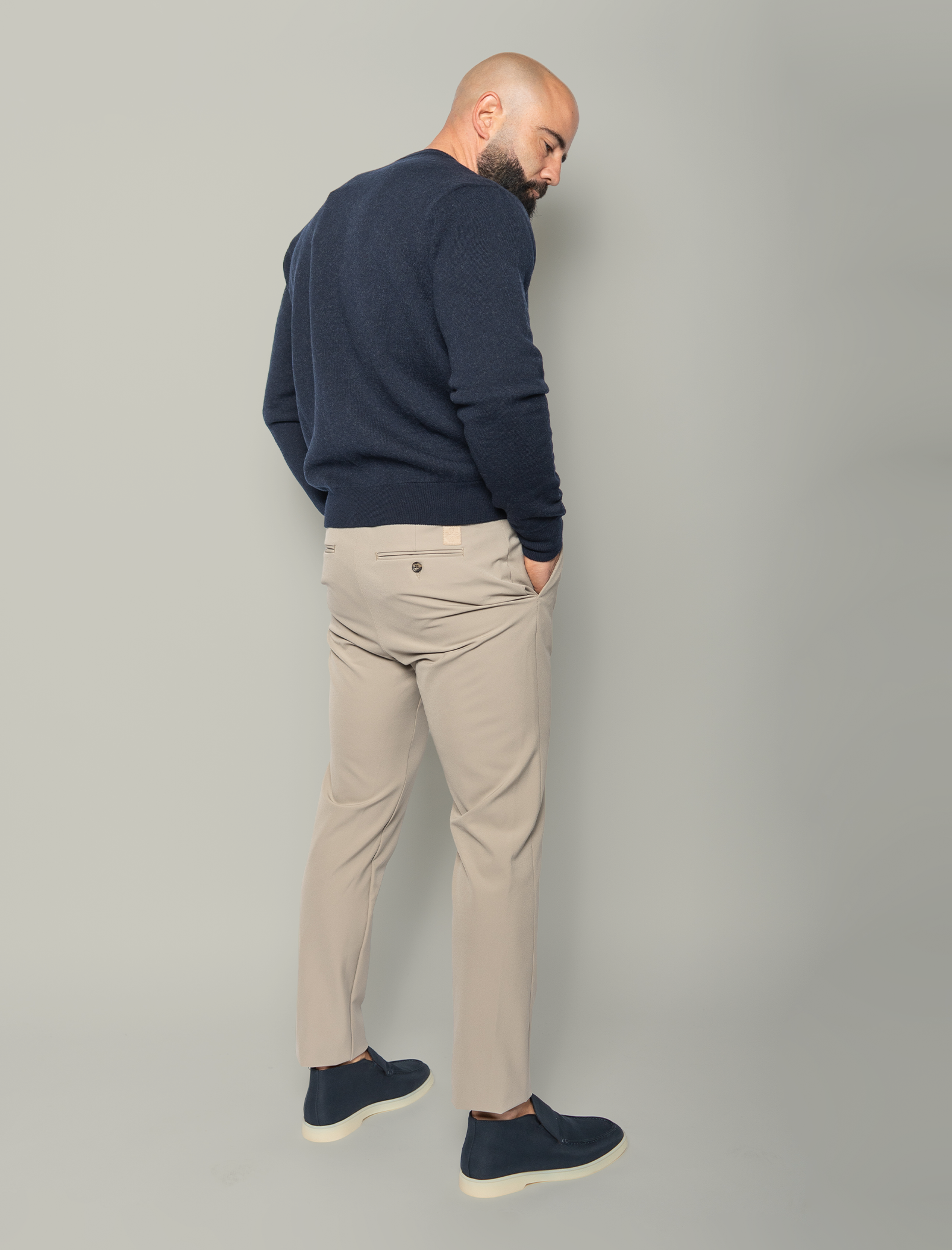 Stretch nylon Cady trousers