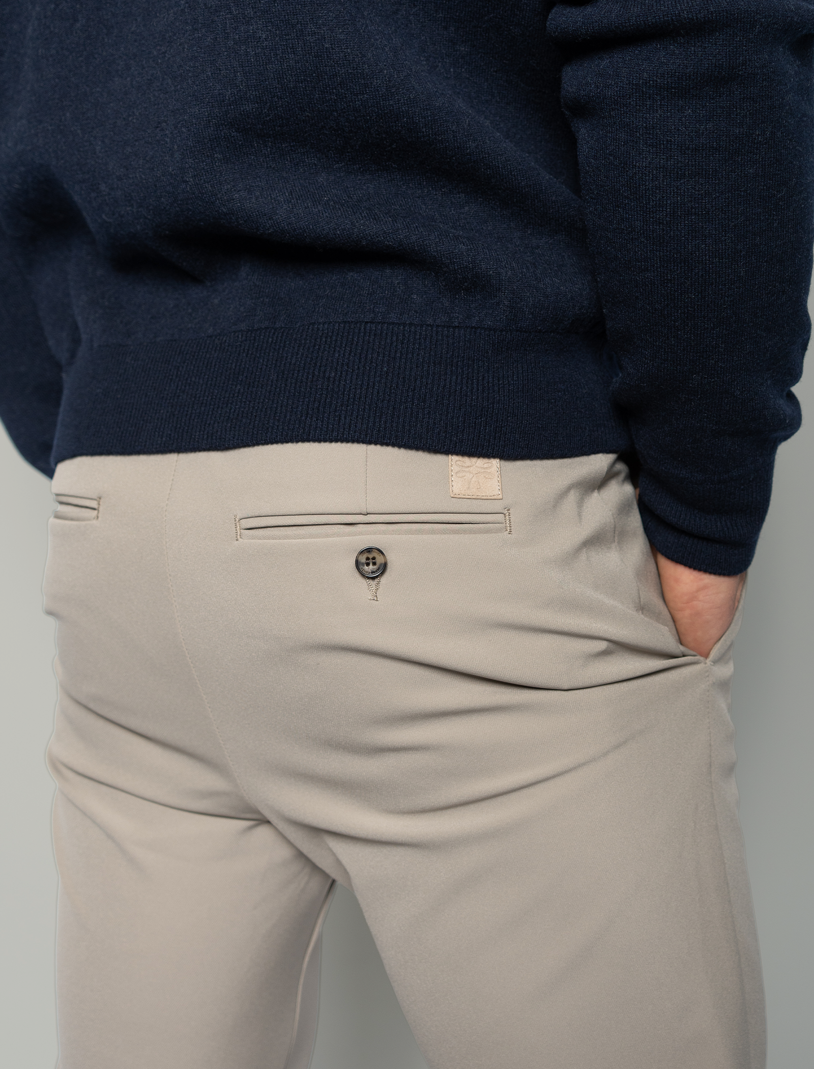 Stretch nylon Cady trousers