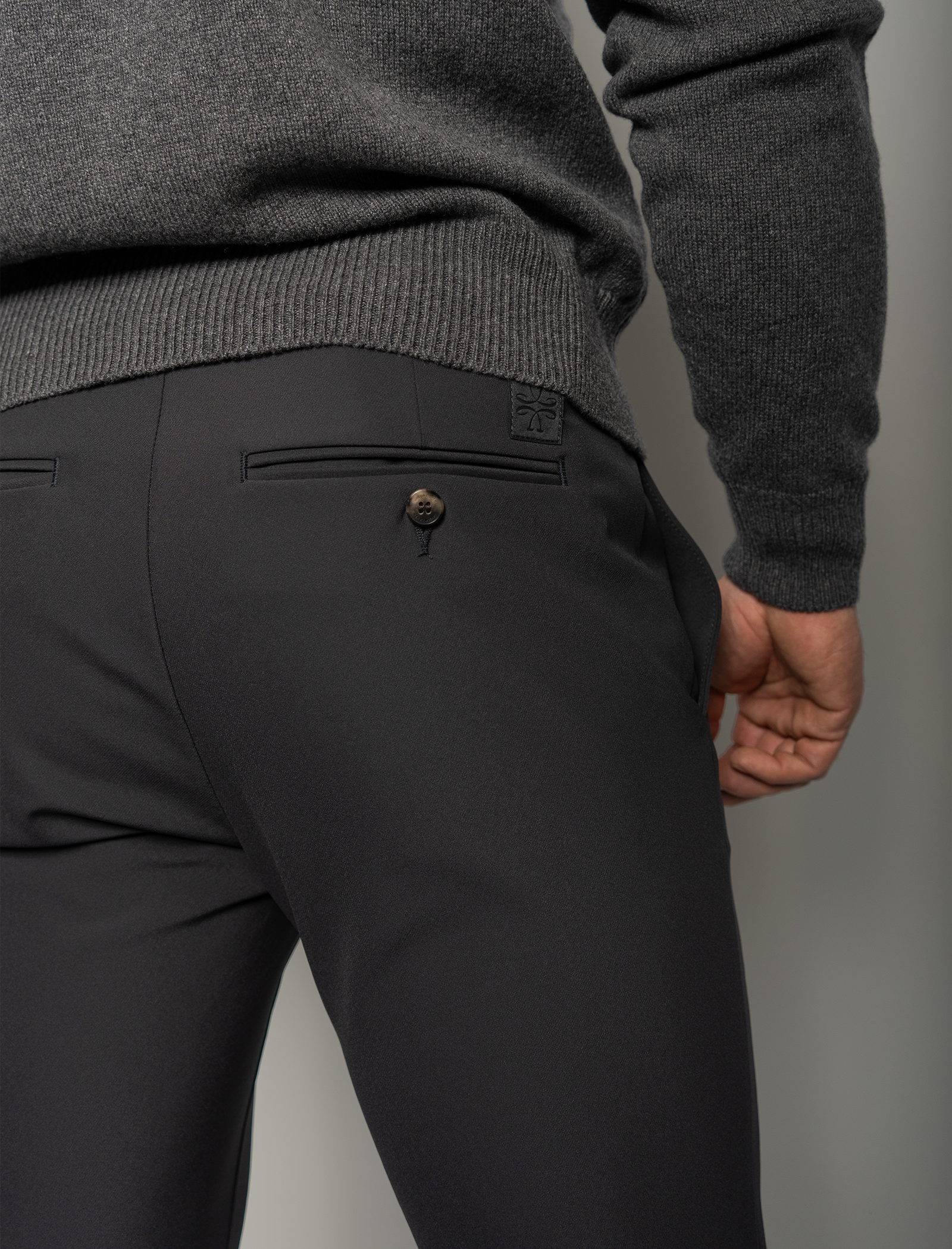 Stretch nylon Cady trousers