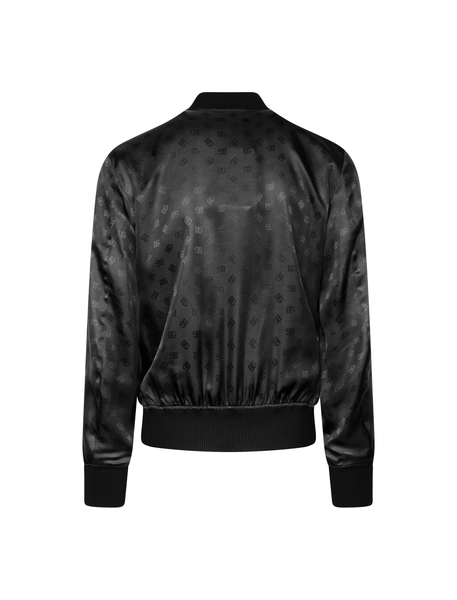 Silk monogram bomber jacket