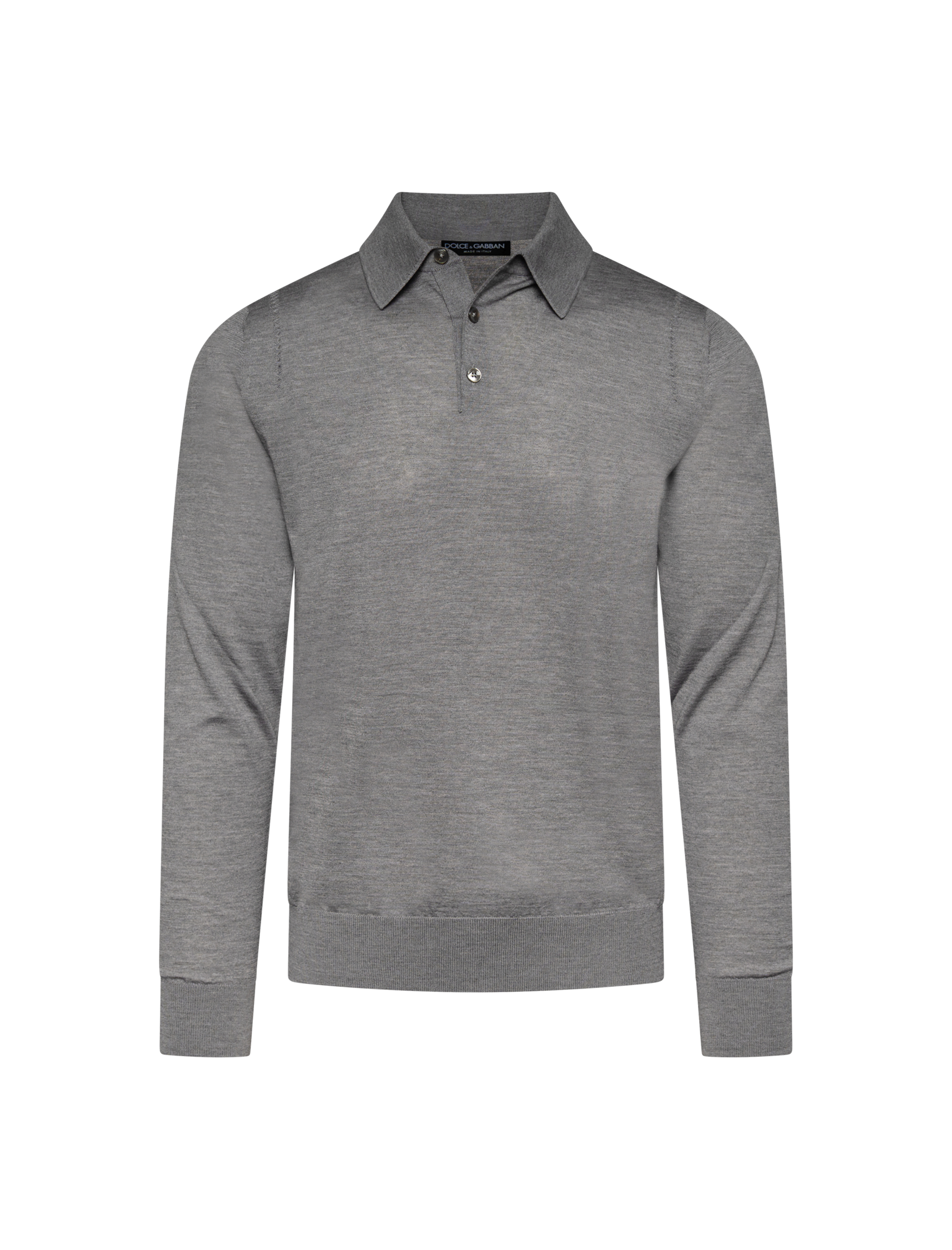 Knitted wool polo shirt