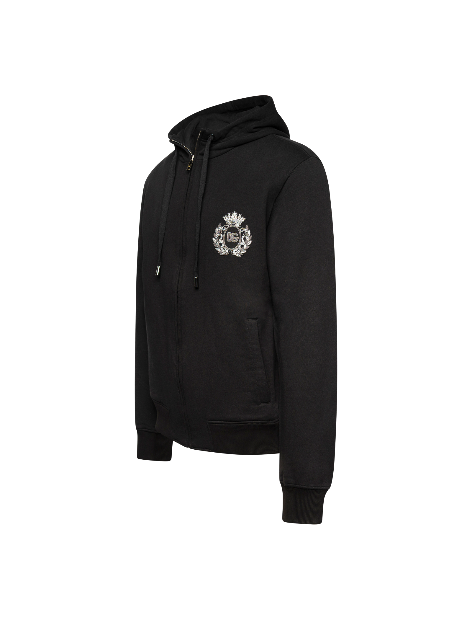 Heraldic patch zipped vest