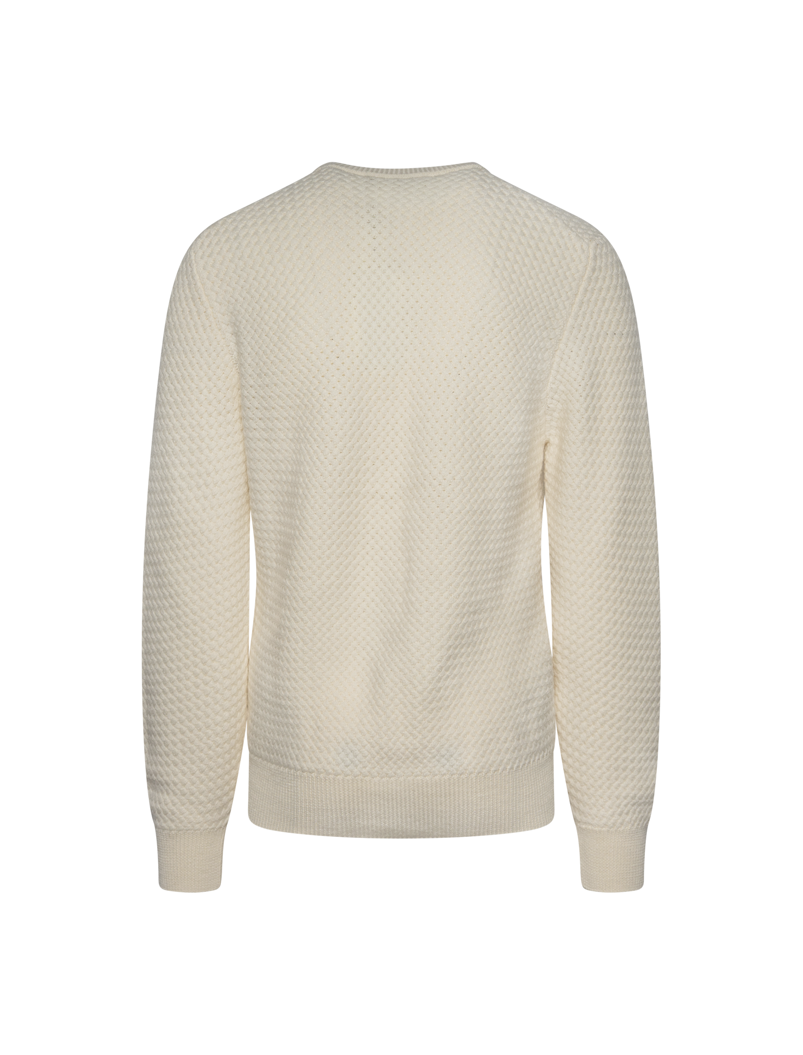 Crewneck stitched wool jumper
