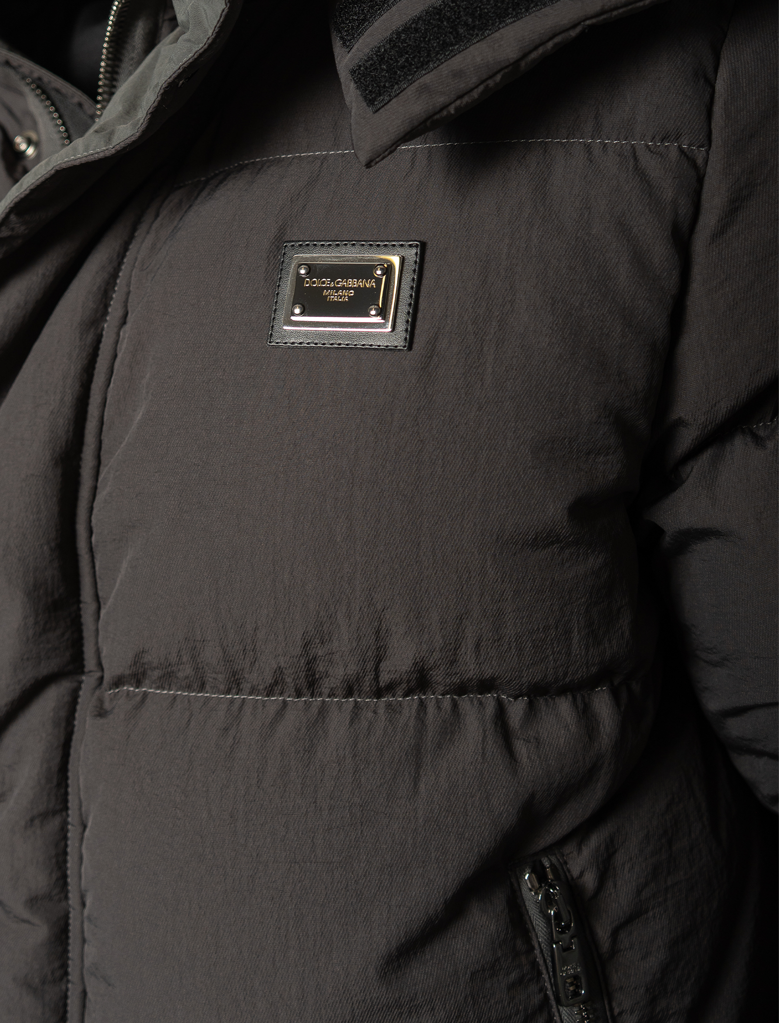 Plaque nylon padded jacket