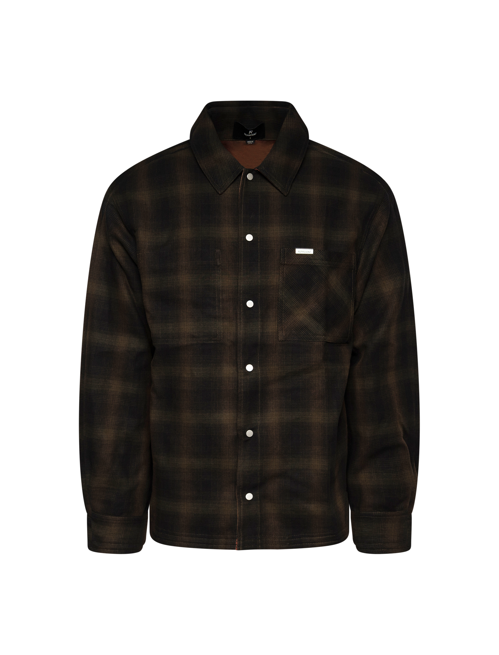 Reversible bonded check shirt