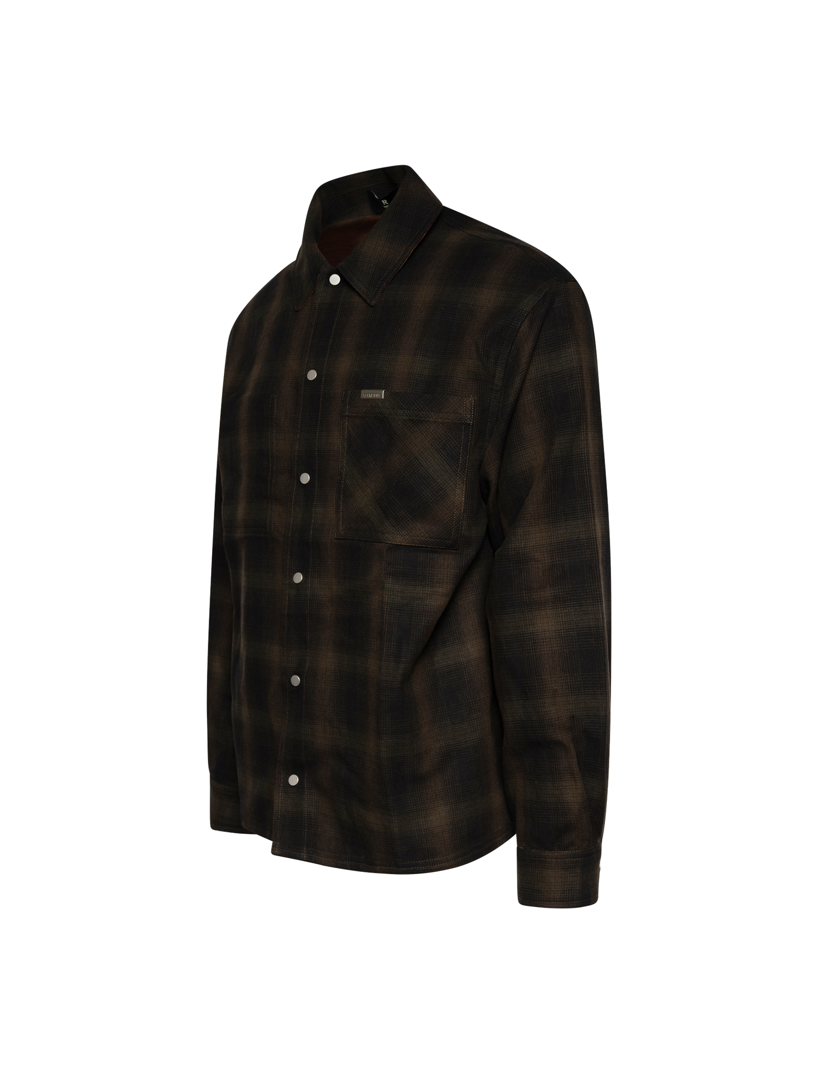 Reversible bonded check shirt