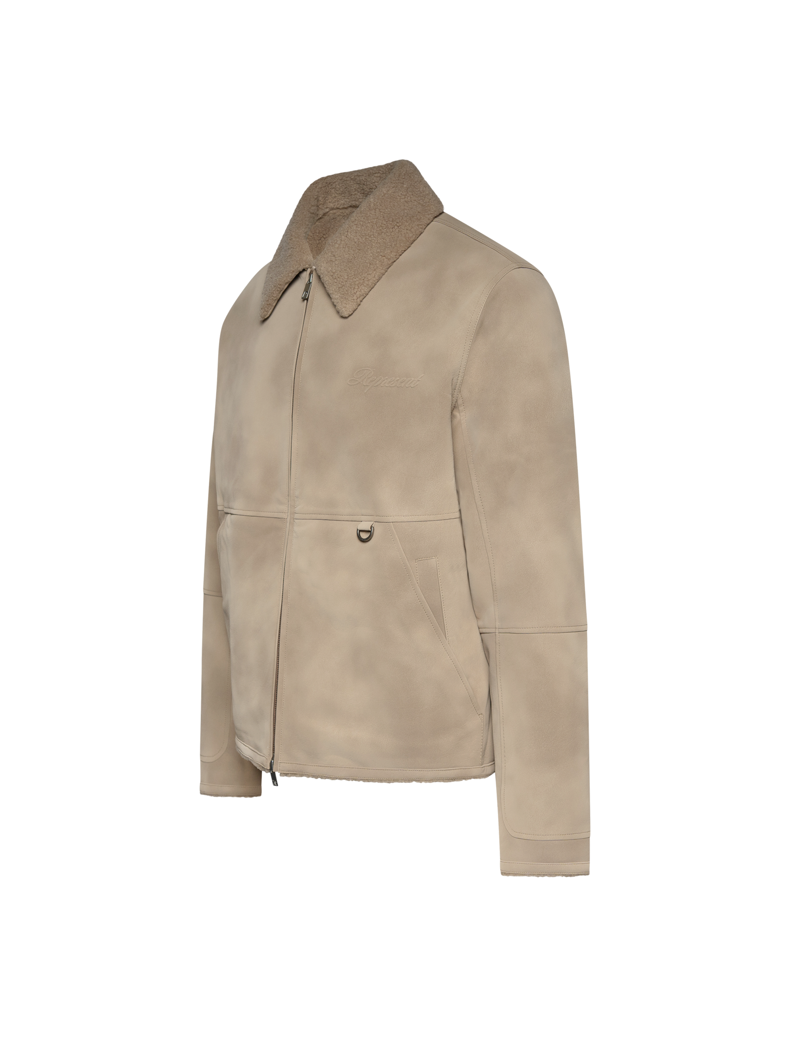 Shearling bomber jacket