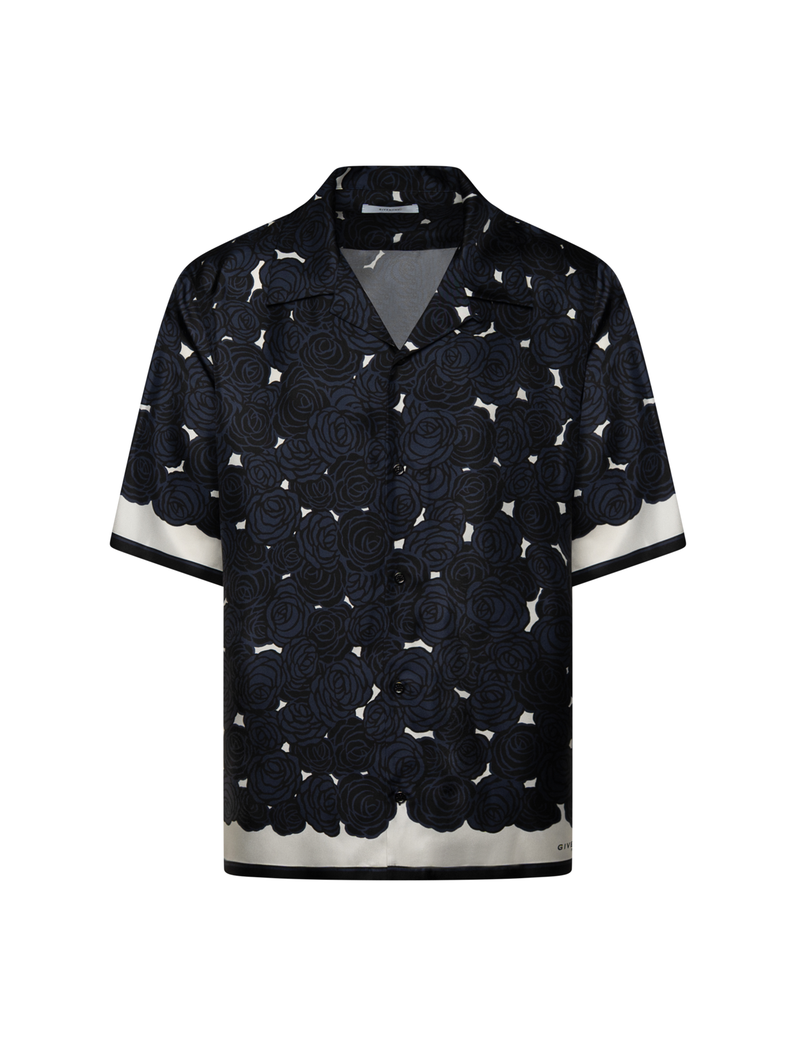 Silk printed bowling shirt