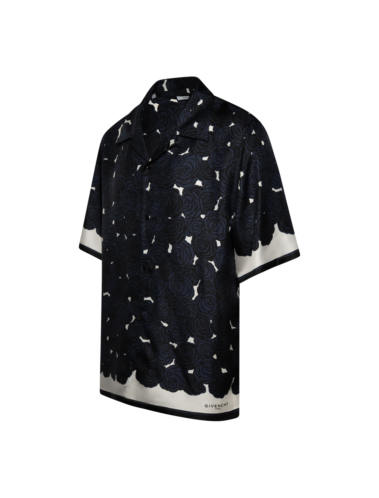 Silk printed bowling shirt