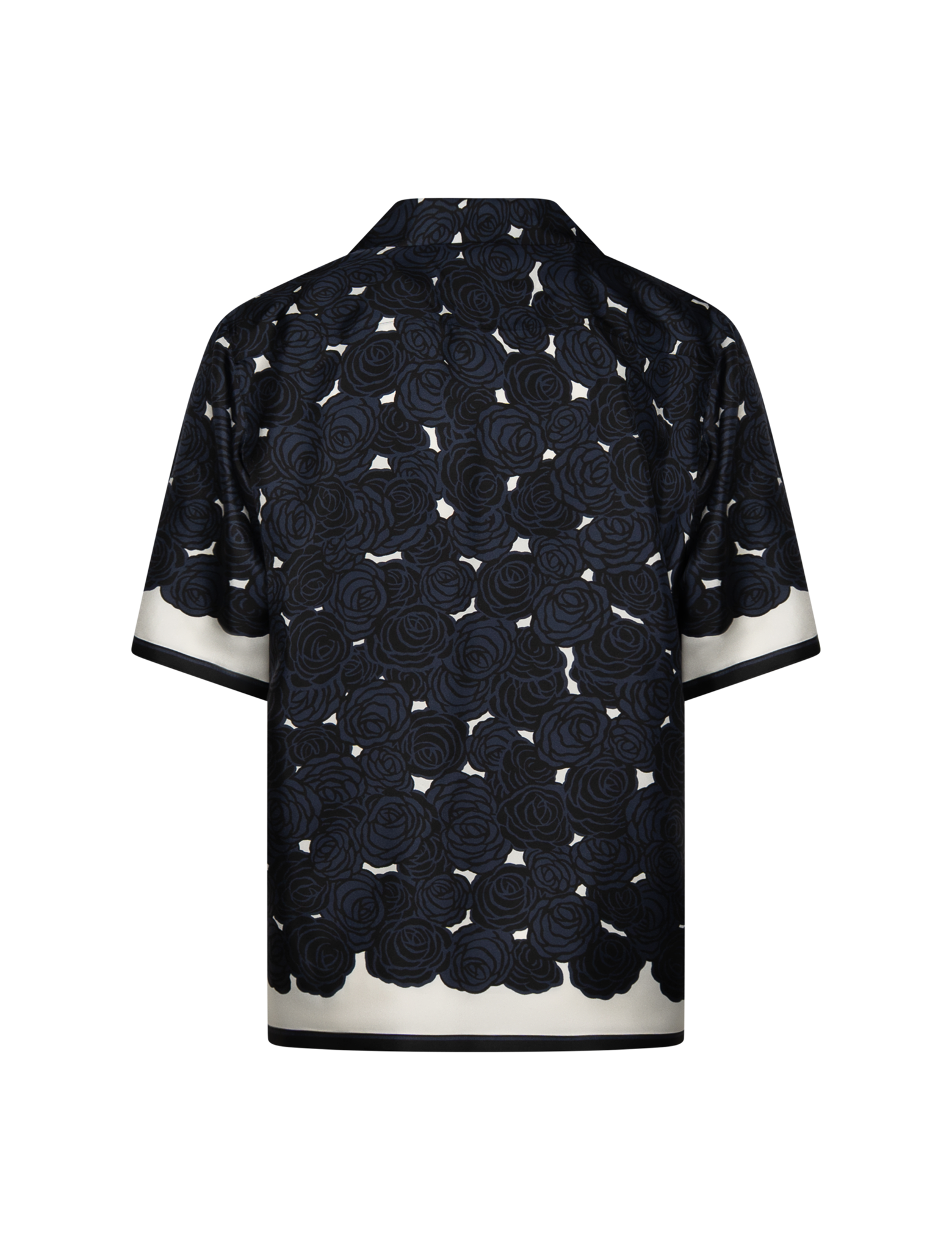 Silk printed bowling shirt
