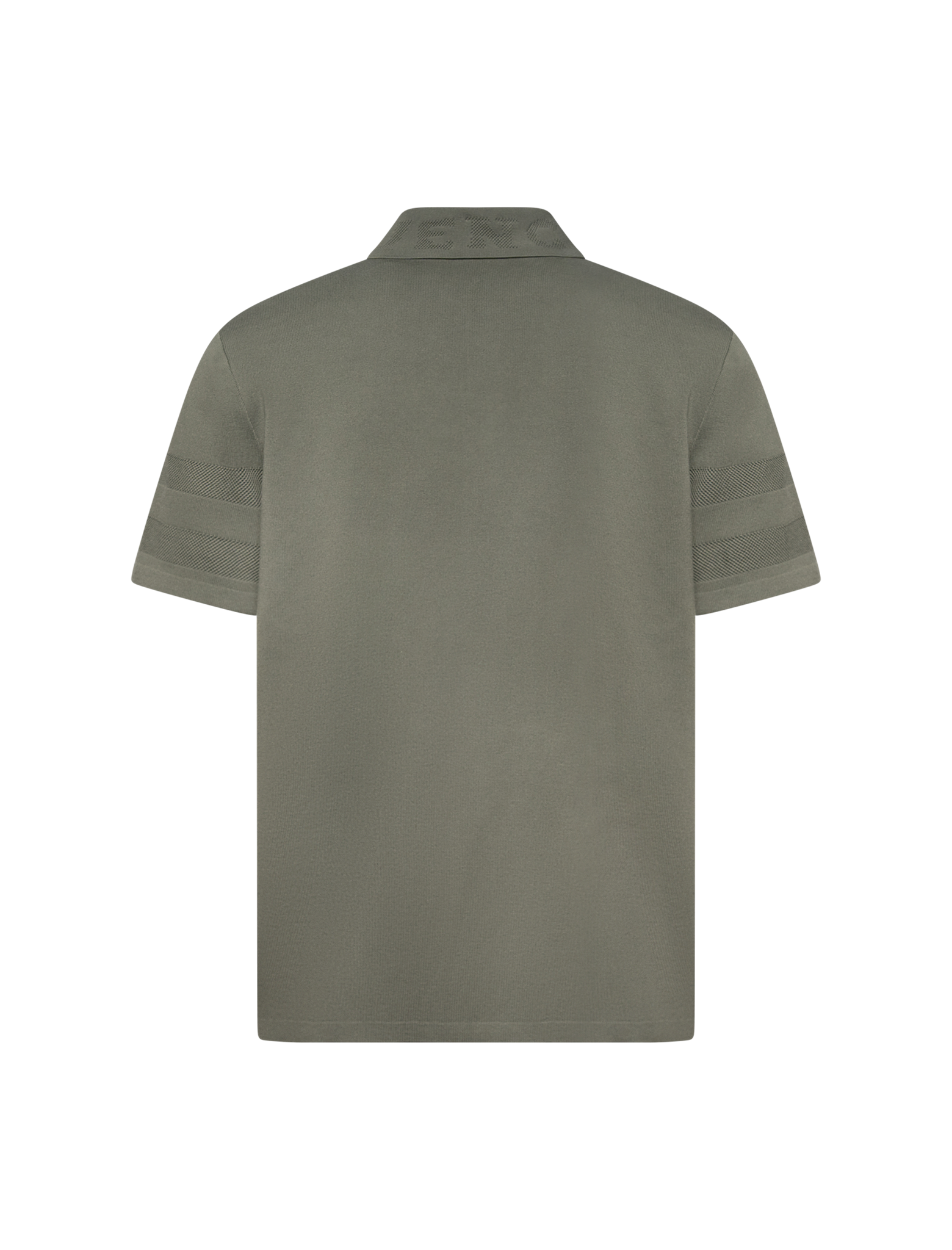 Mesh logo stripe shirt