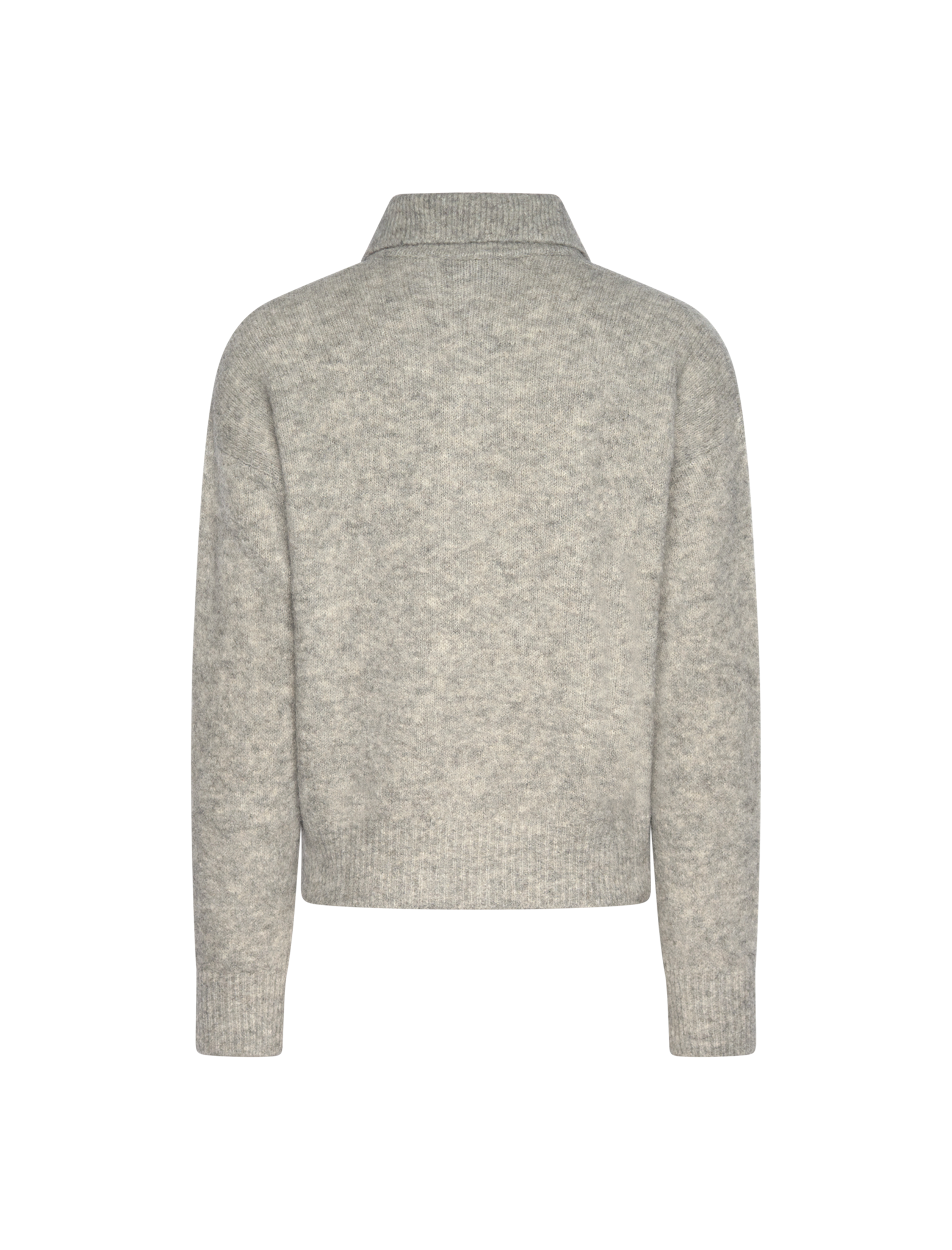 Alpaka-Strickpoloshirt