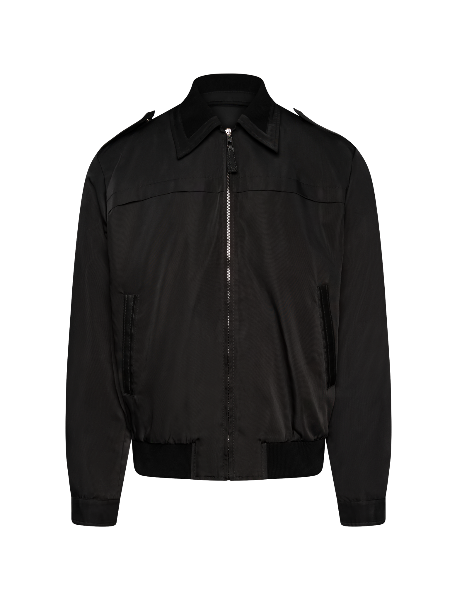 Canvas plaque bomber jacket