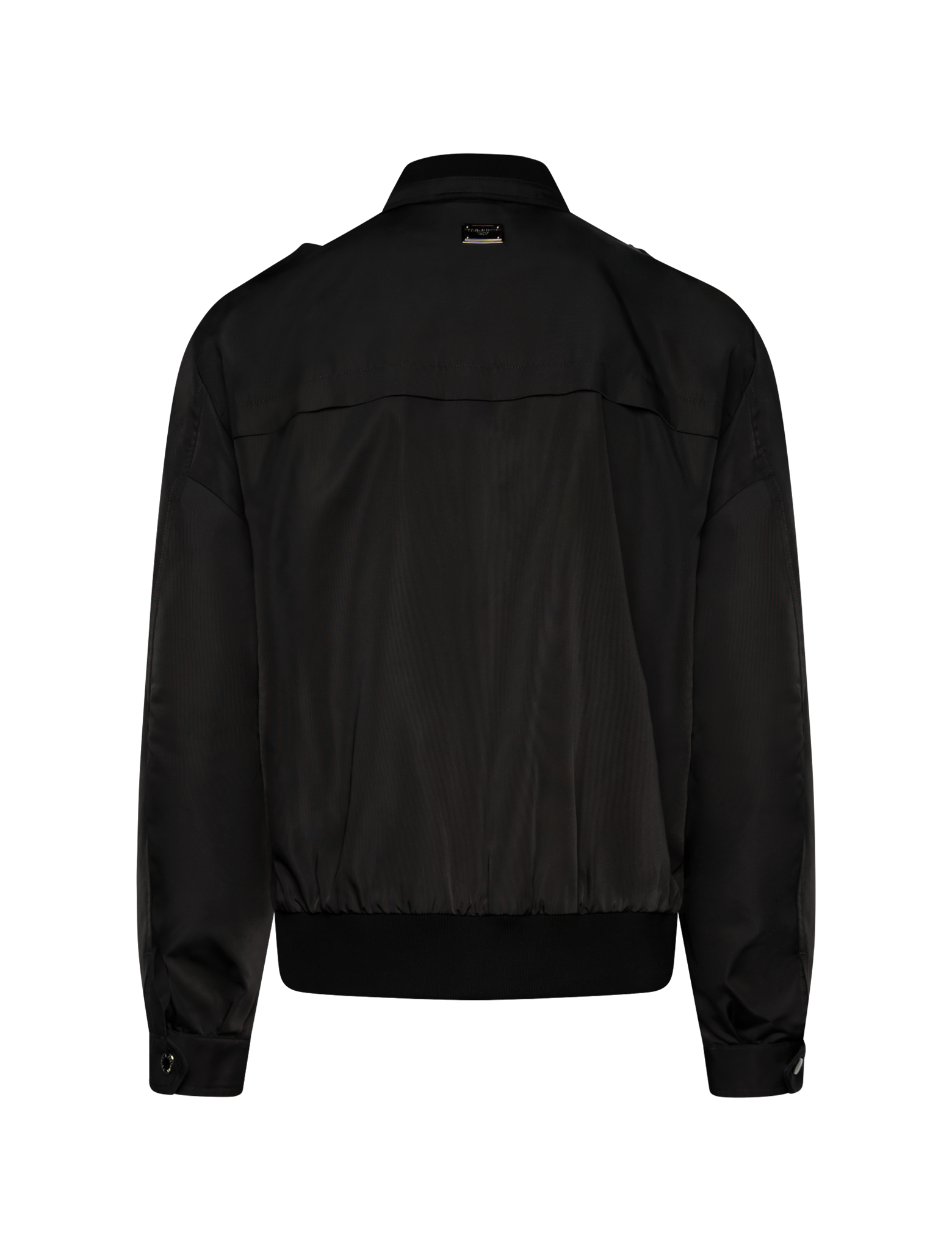 Canvas plaque bomber jacket