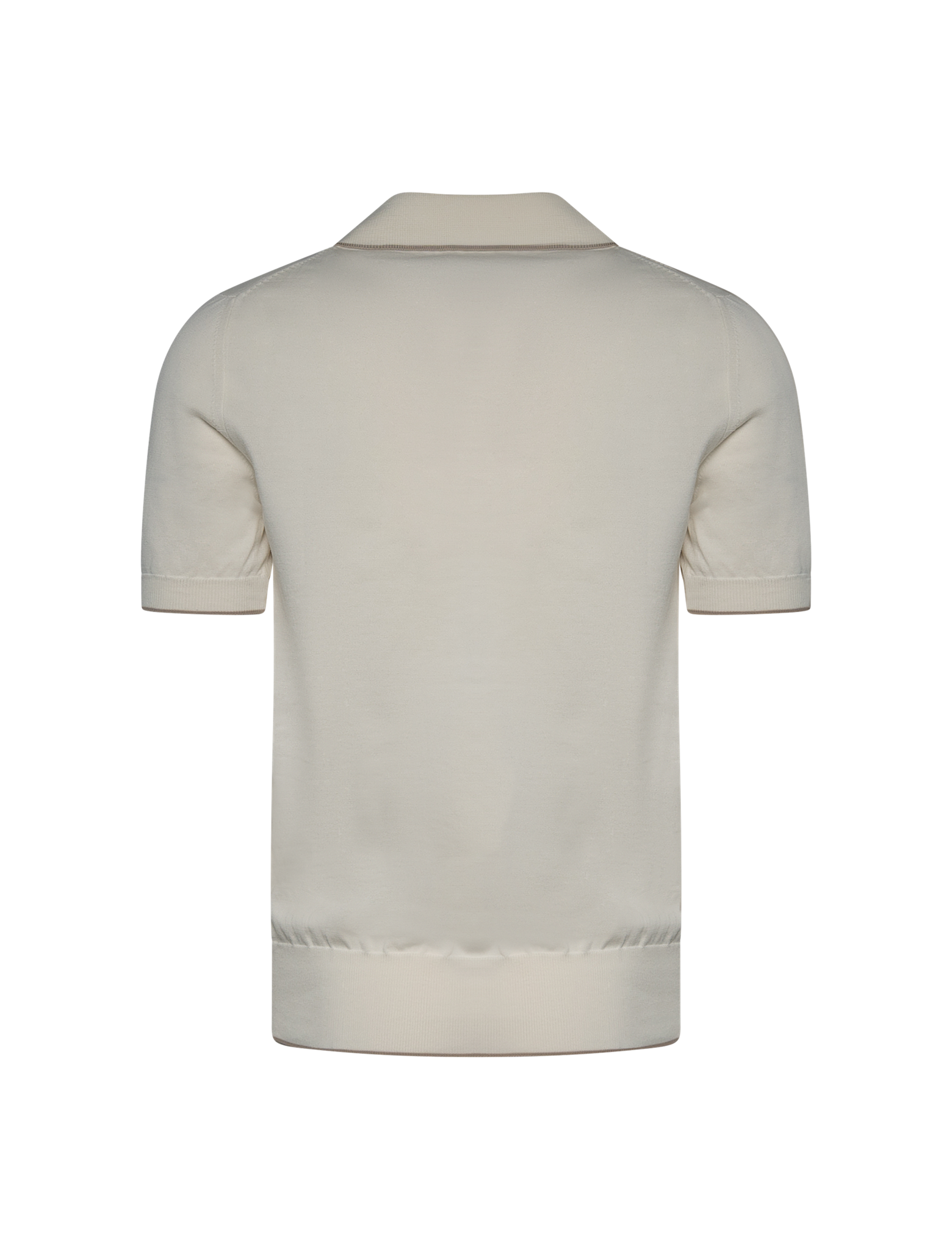 Buttonless trim polo shirt