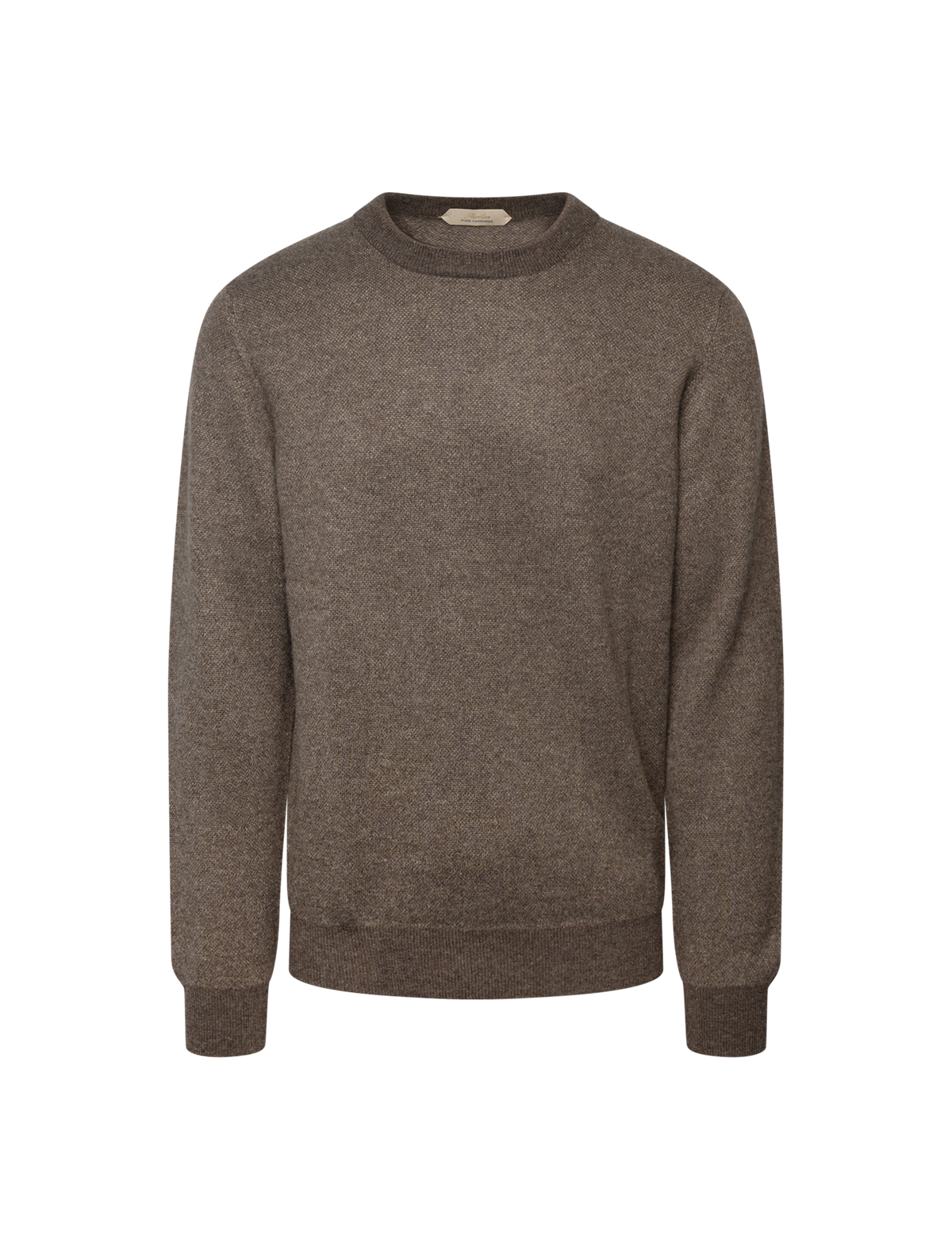 Cashmere jaquard crew jumper