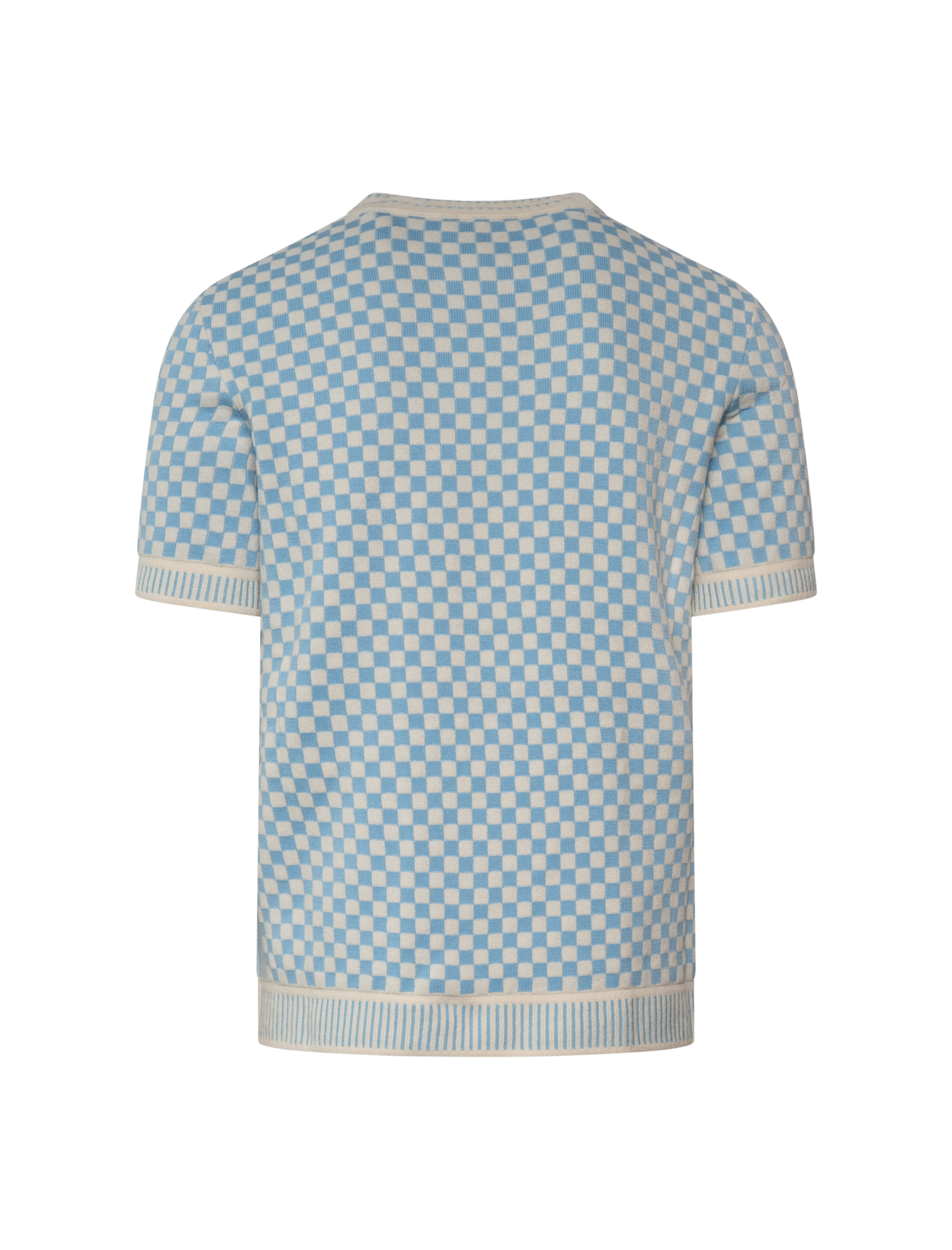 Check knitted t-shirt