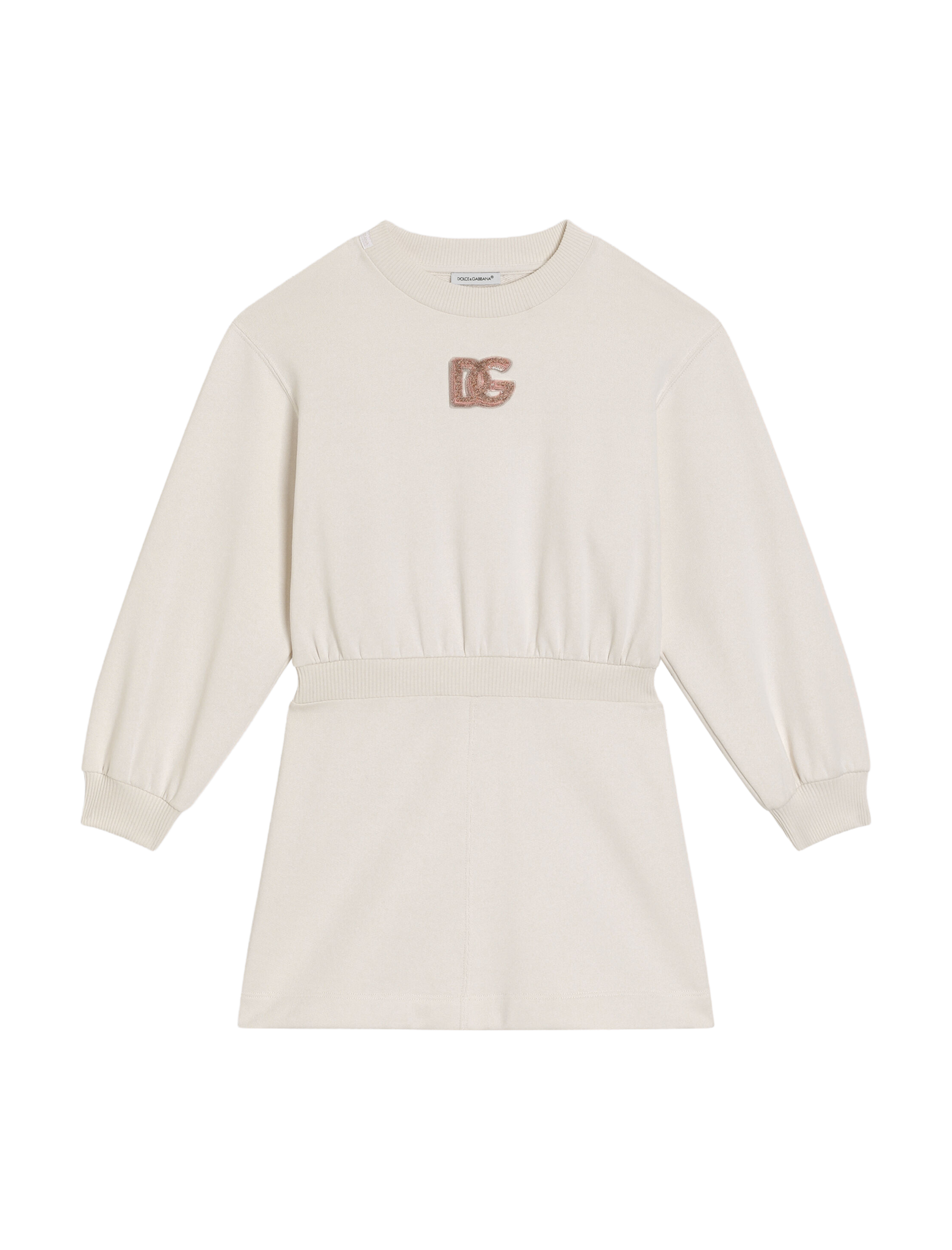 DG sequin patch fleece dress