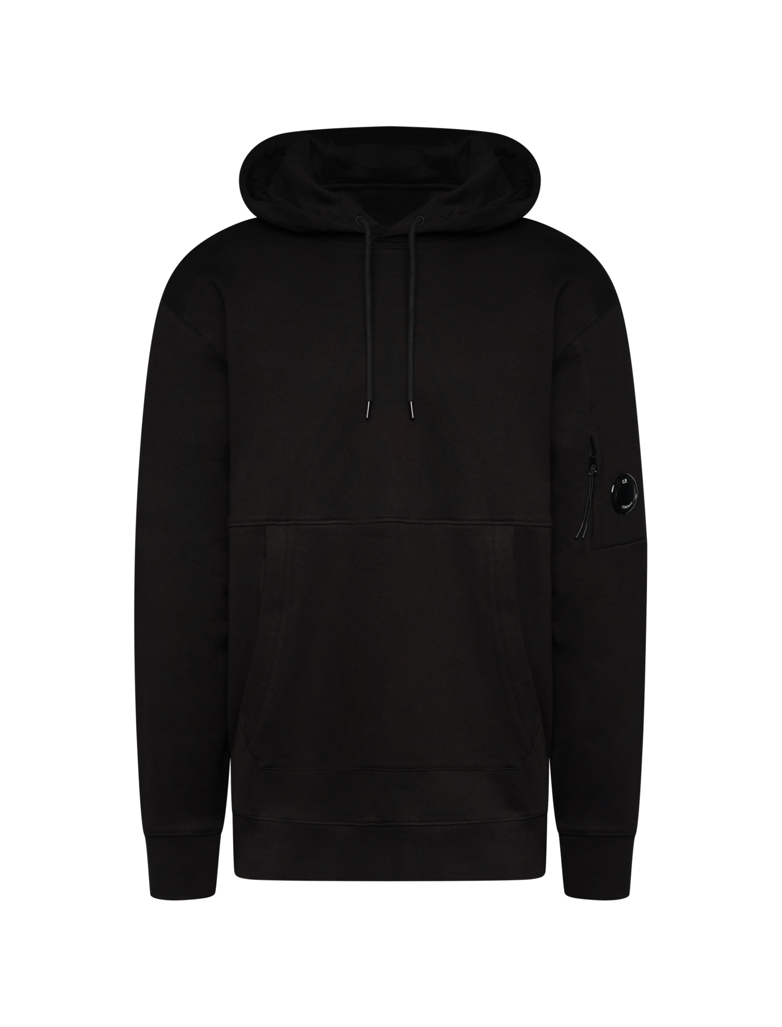 Diagonal raised fleece hoodie