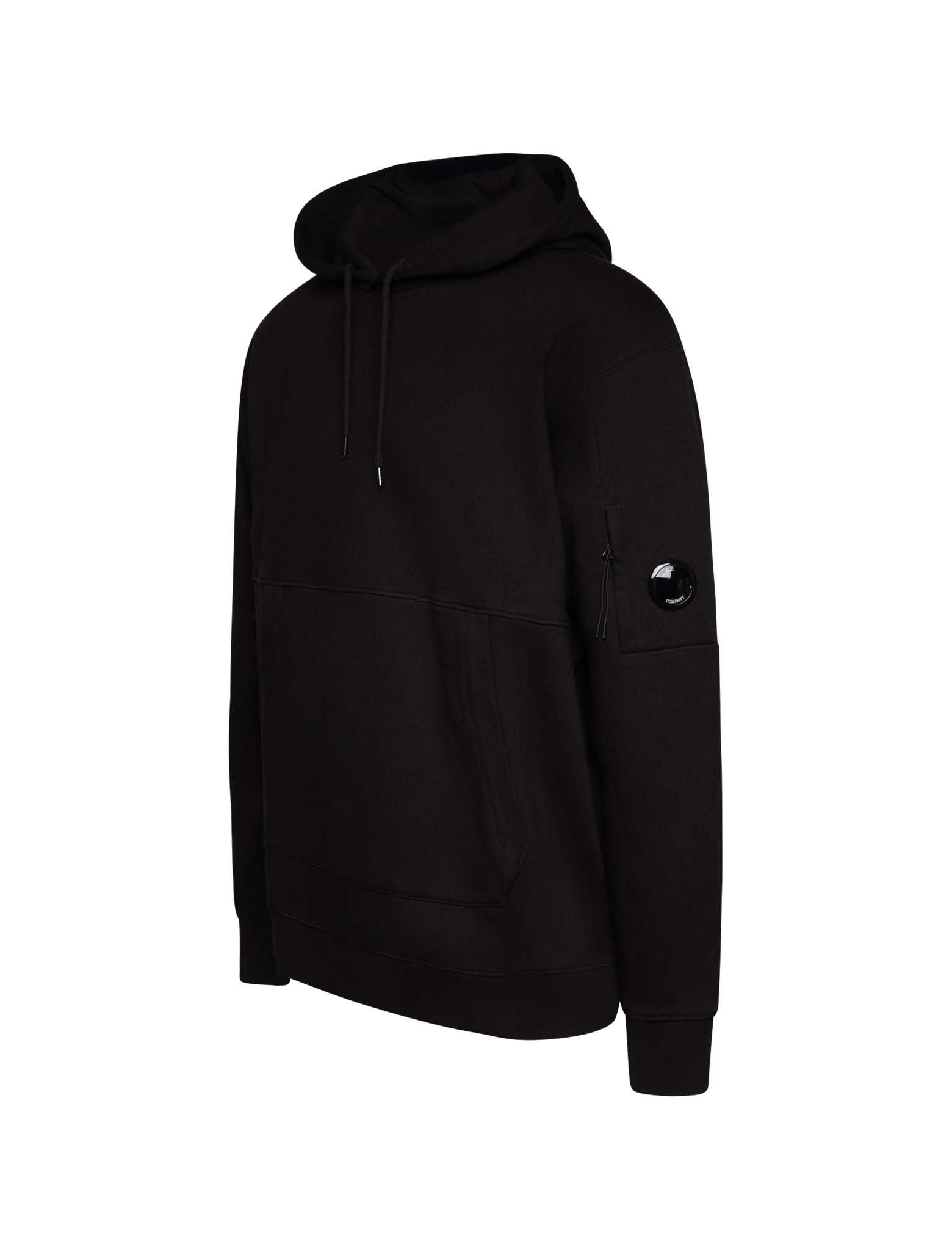 Diagonal raised fleece hoodie