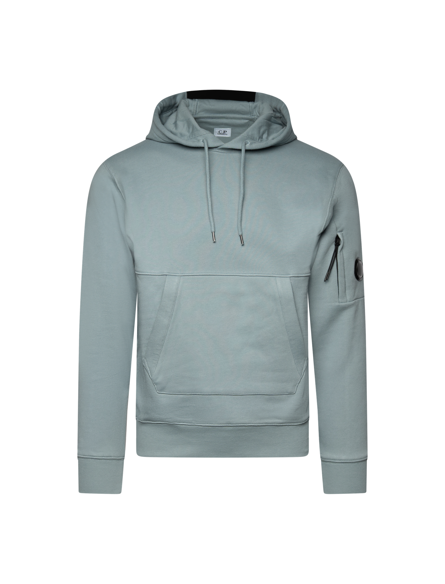 Diagonal raised fleece hoodie