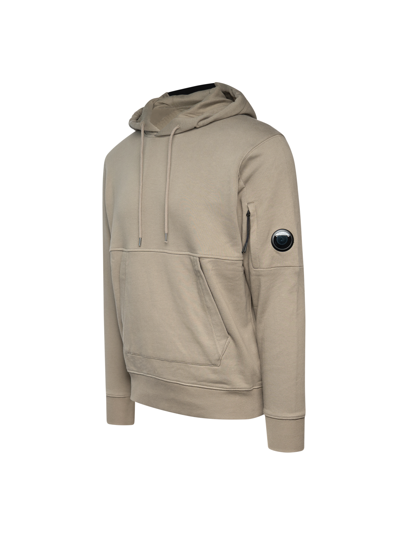 Diagonal raised fleece hoodie