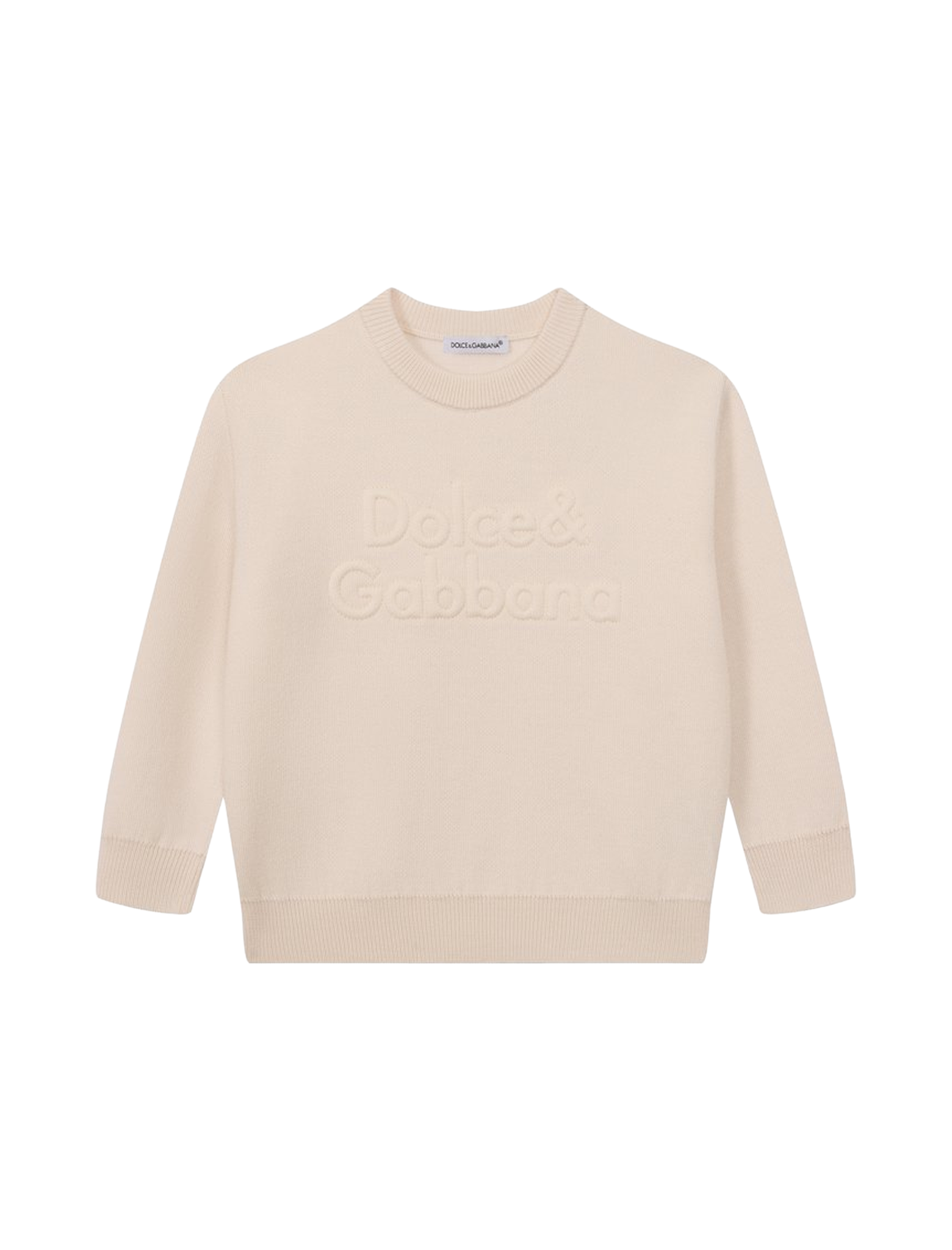 Embossed logo knitted jumper