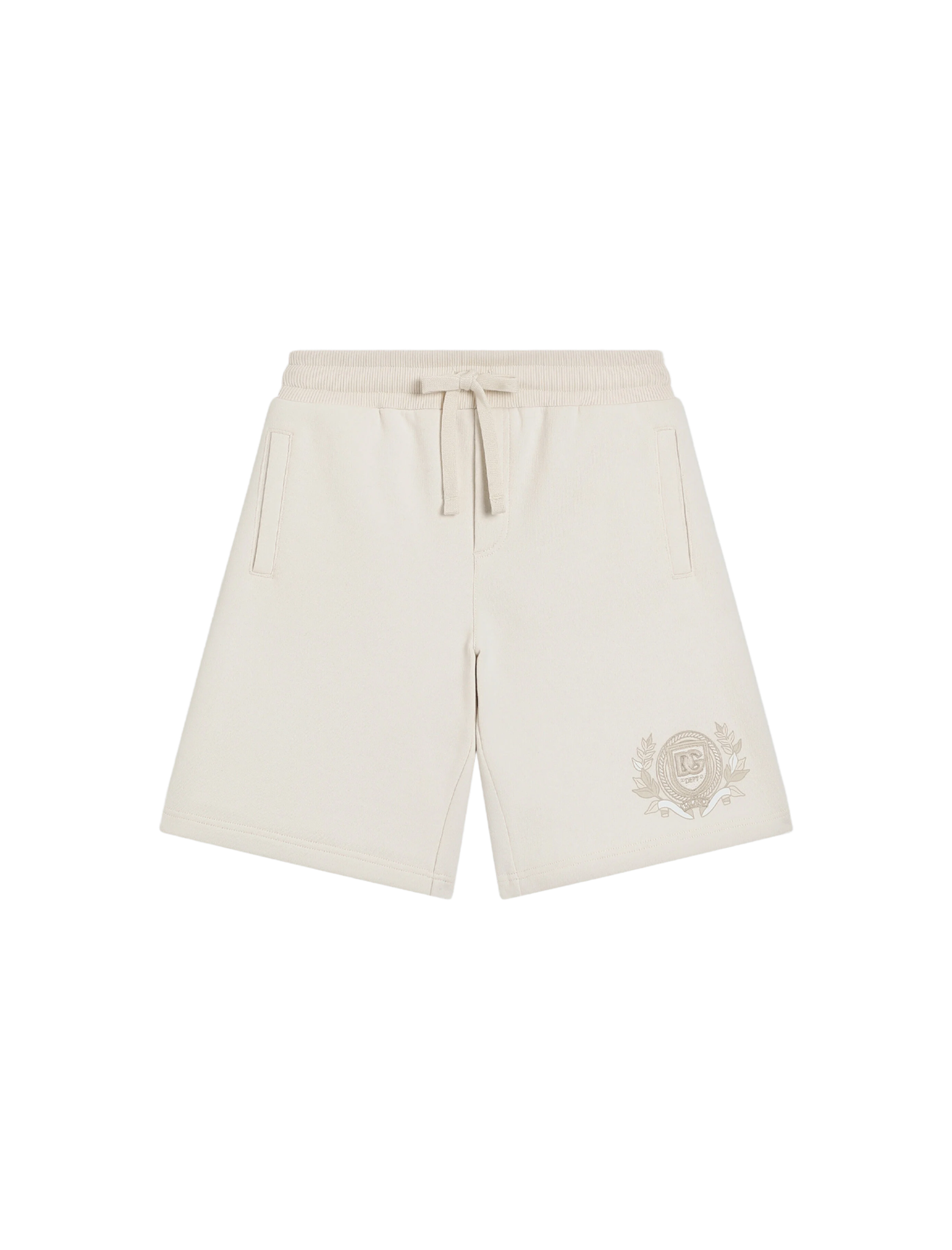 Embroidered logo fleece shorts