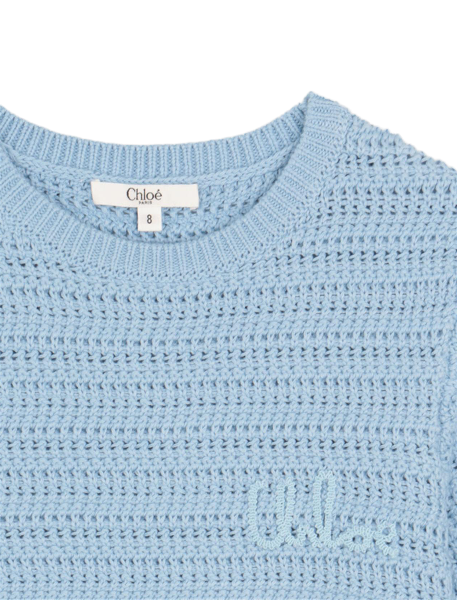 Embroidered logo knit jumper