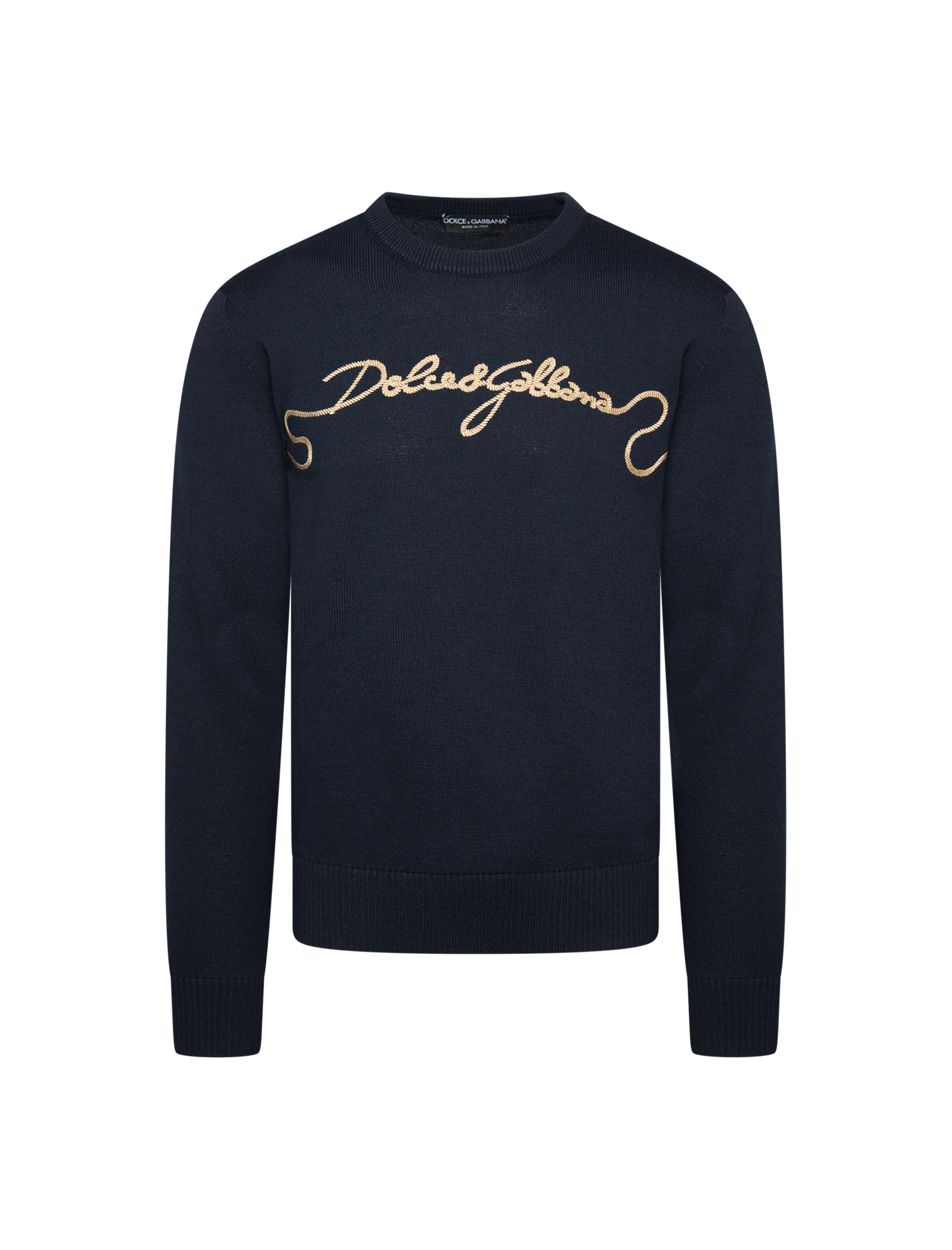 Embroidery wool knit pullover