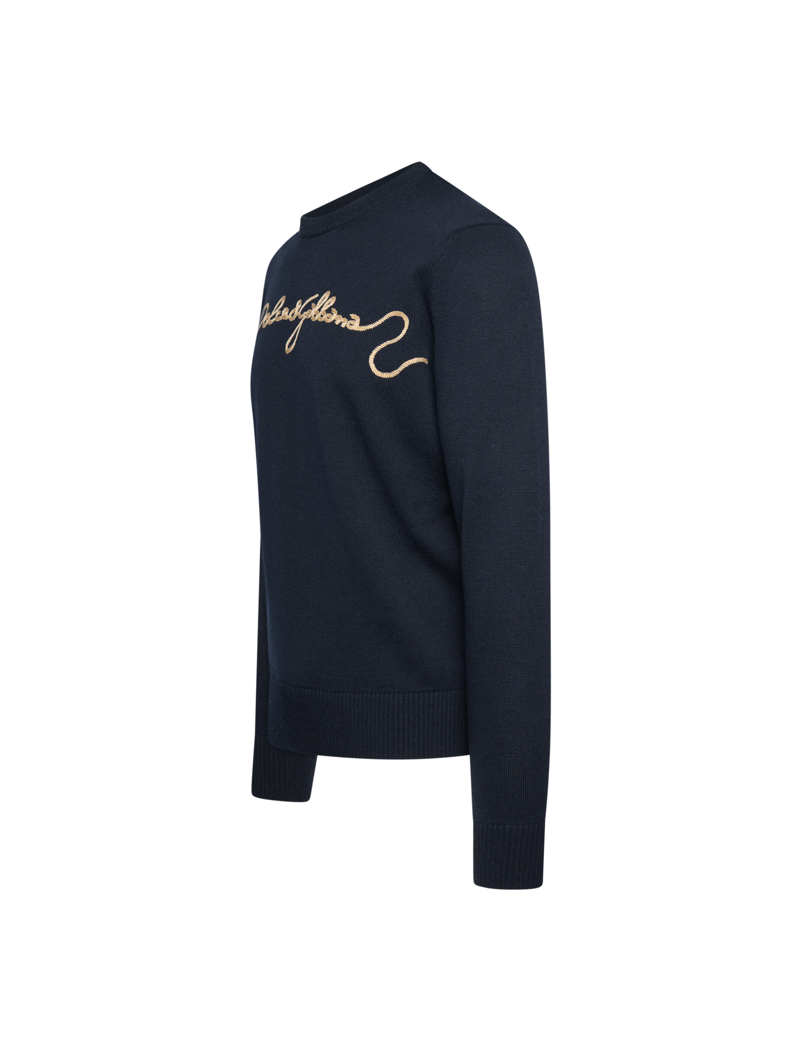 Embroidery wool knit pullover
