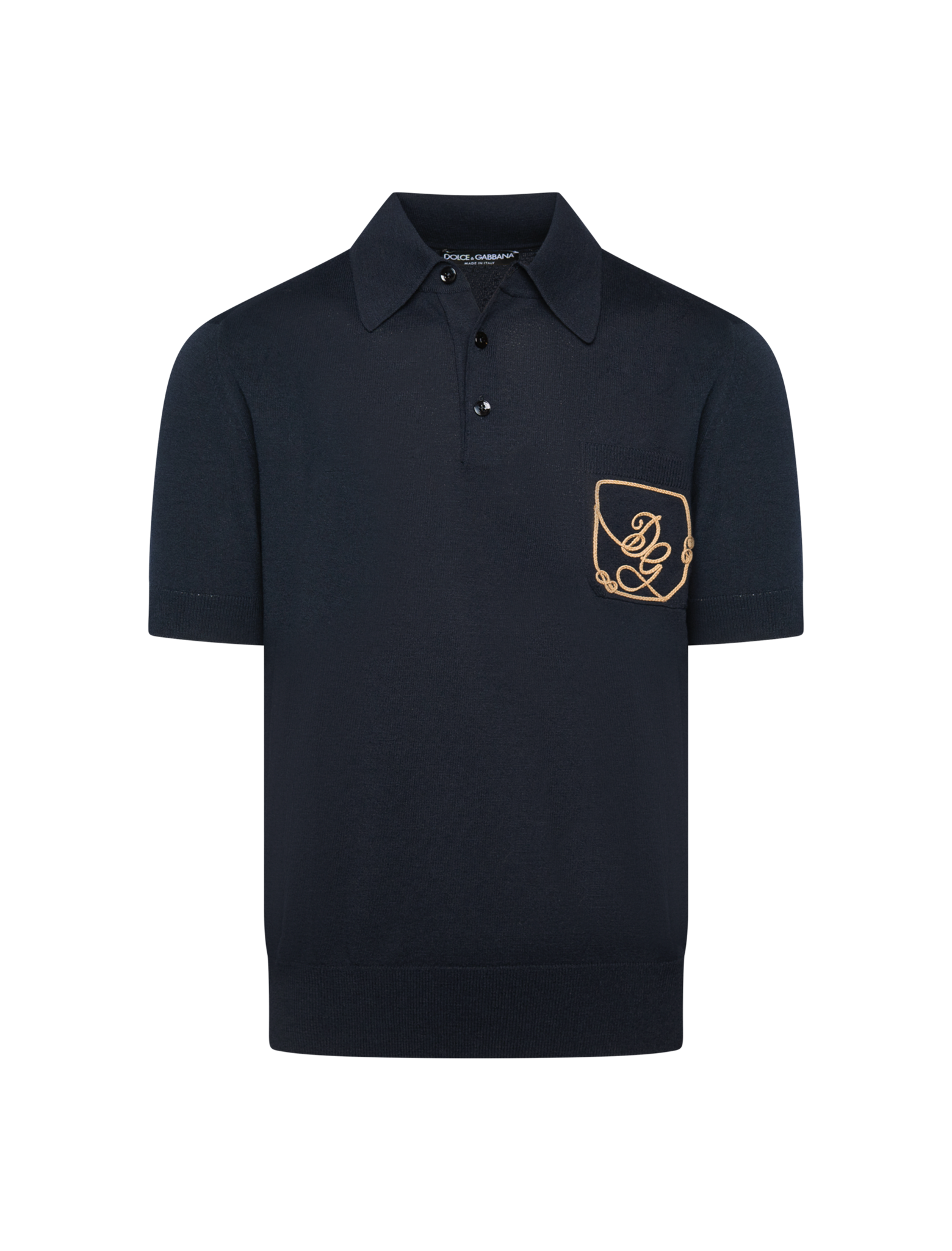 Embroidery wool polo shirt