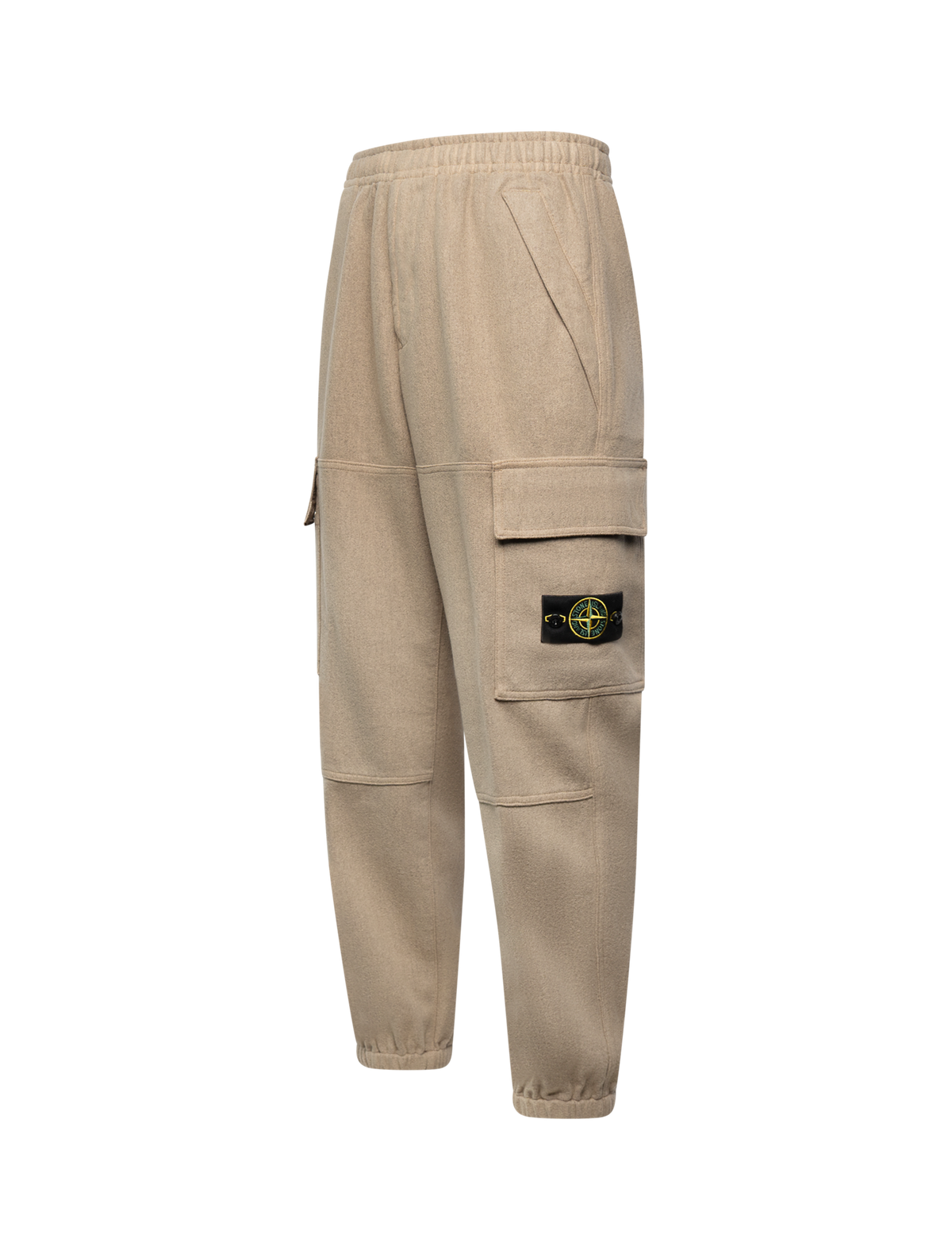 Flannel cuffed cargo trousers