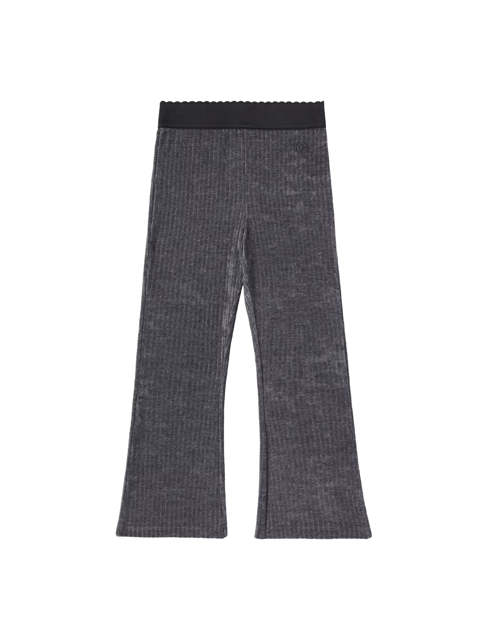 Flared ribbed velvet trousers