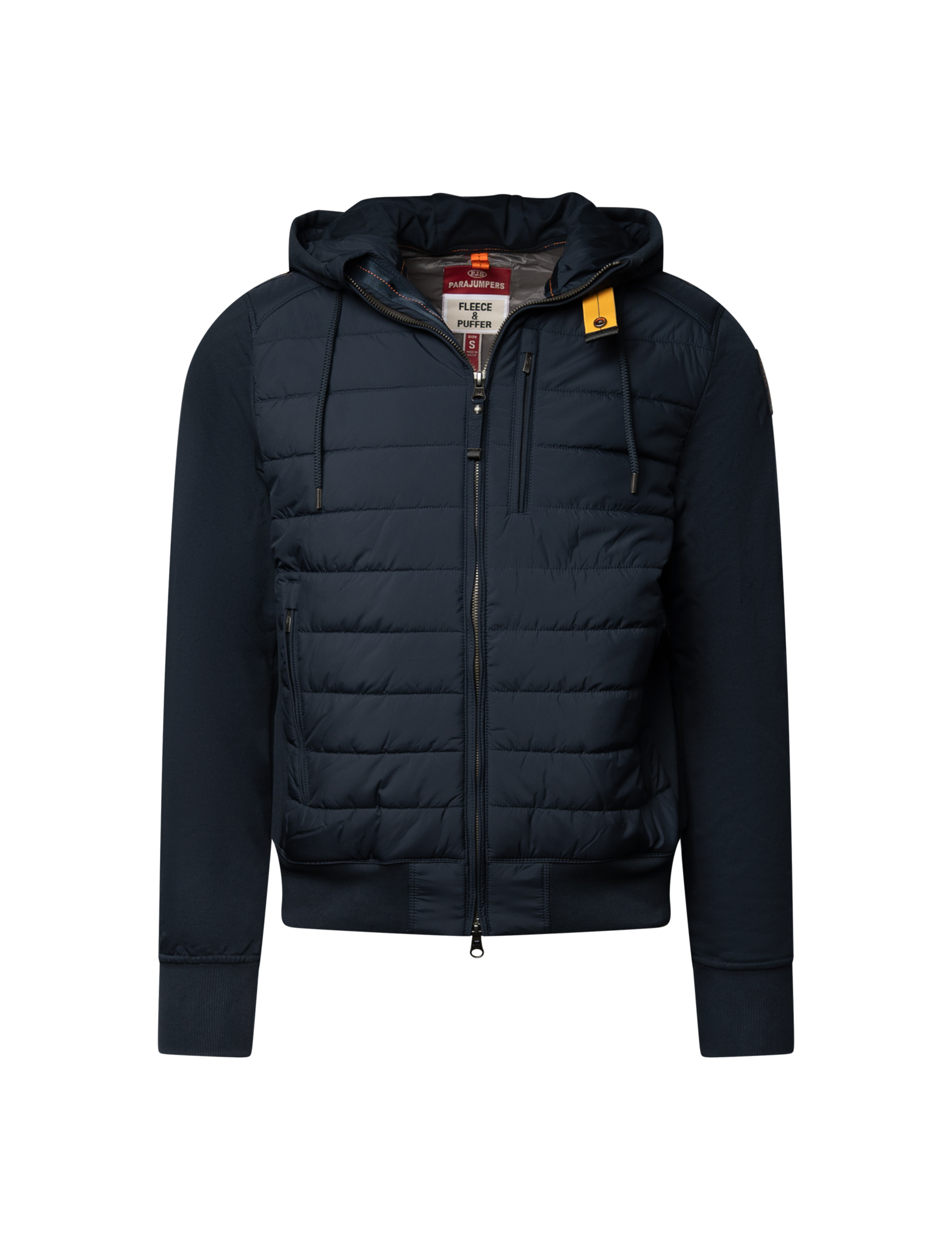 Fleece nylon hooded jacket