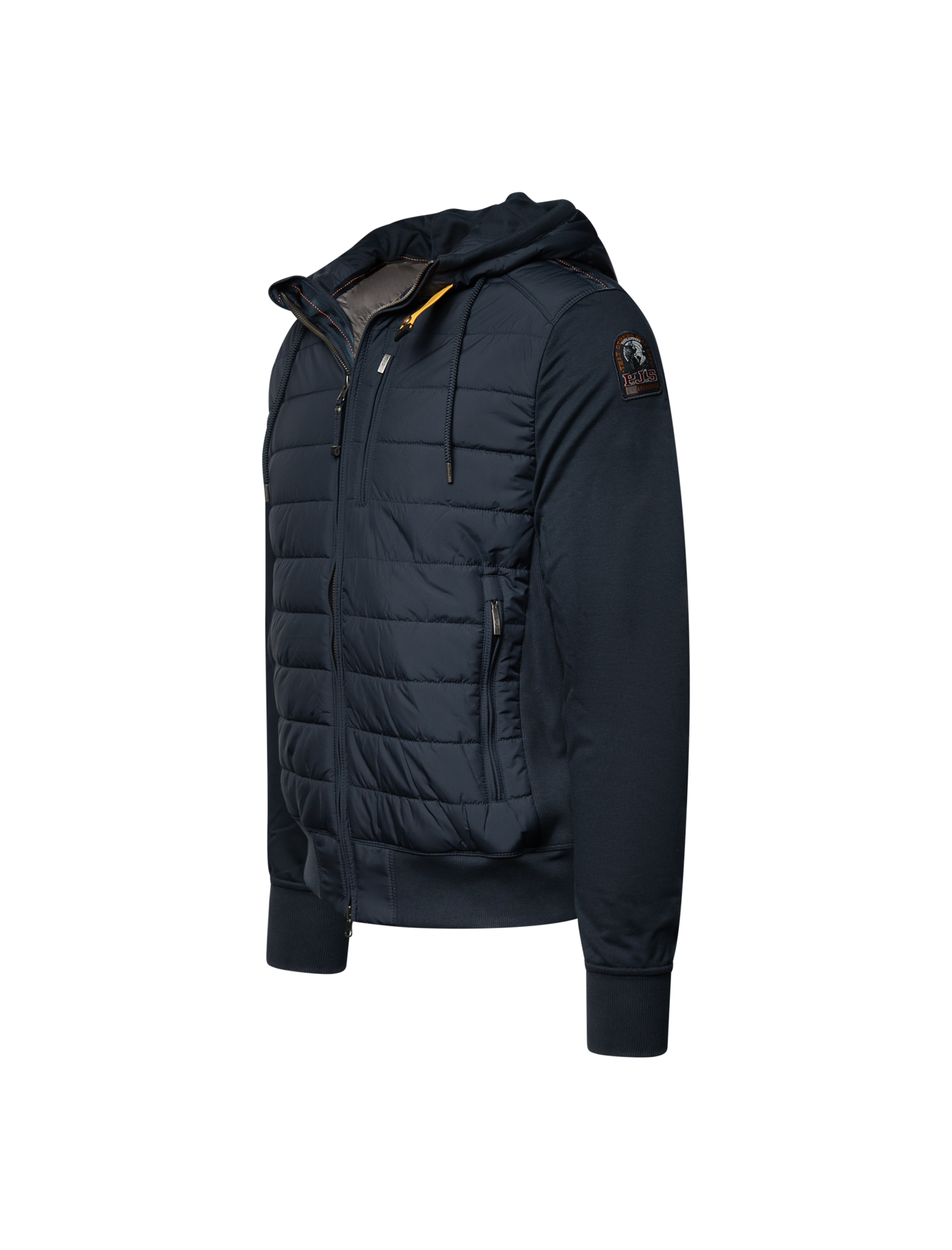 Fleece nylon hooded jacket