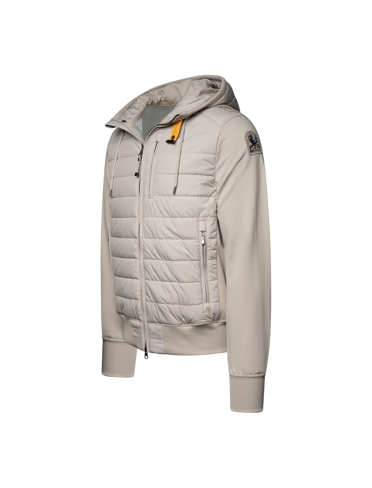 Fleece nylon hooded jacket