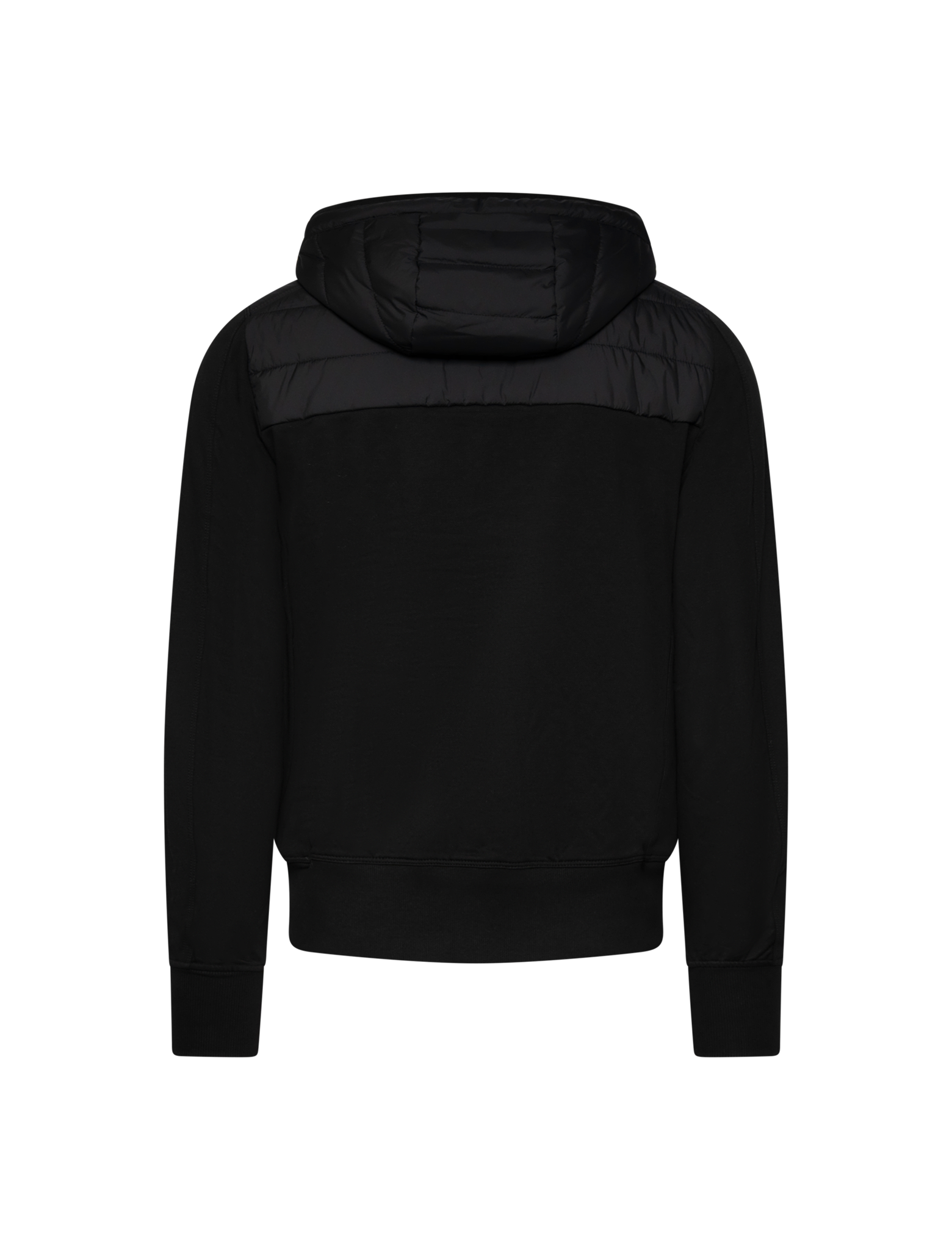 Fleece nylon hooded jacket