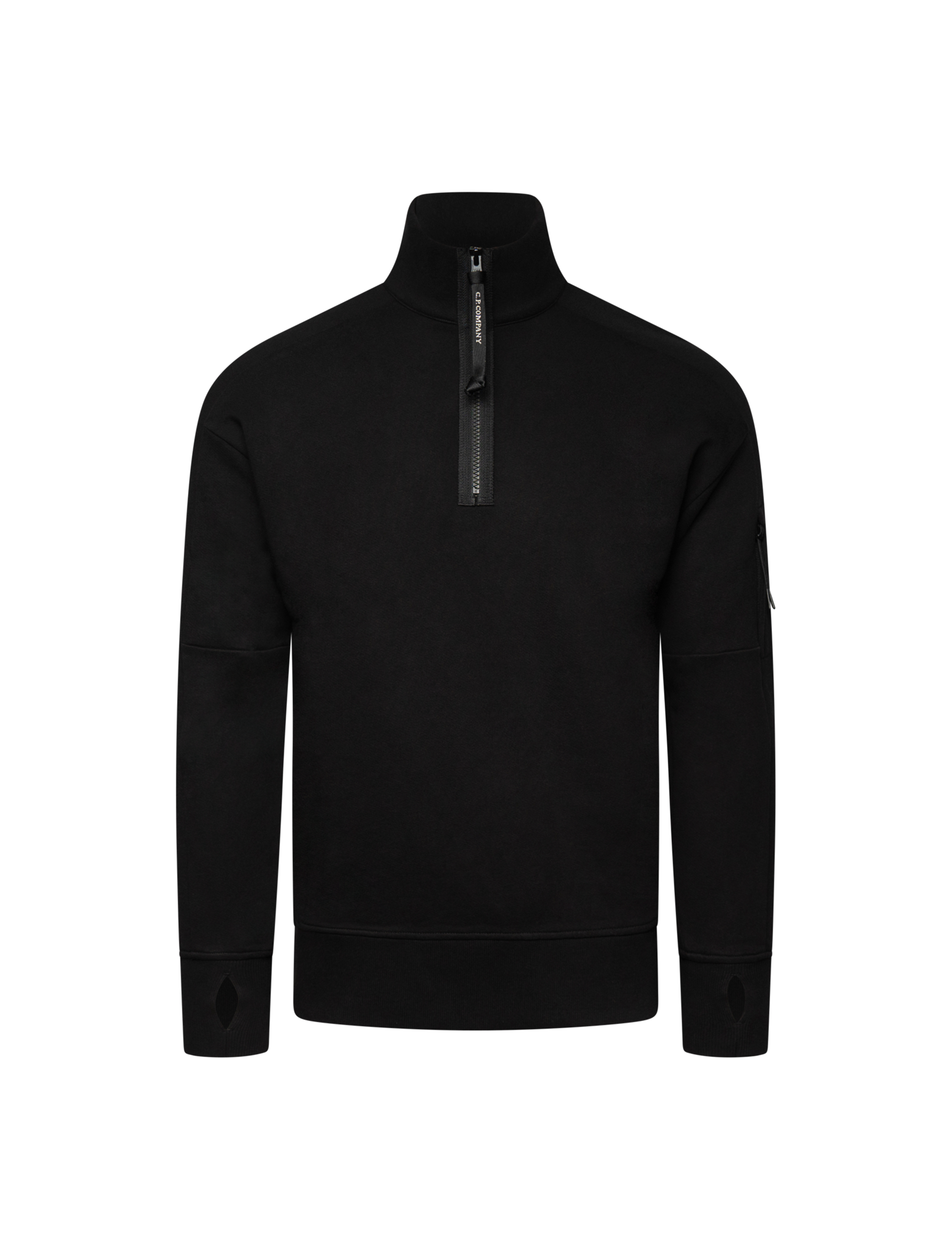 Half zip raised fleece sweater