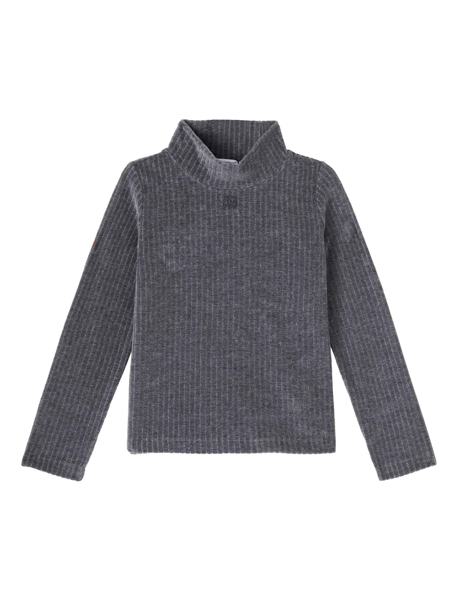 Interlock ribbed velvet jumper